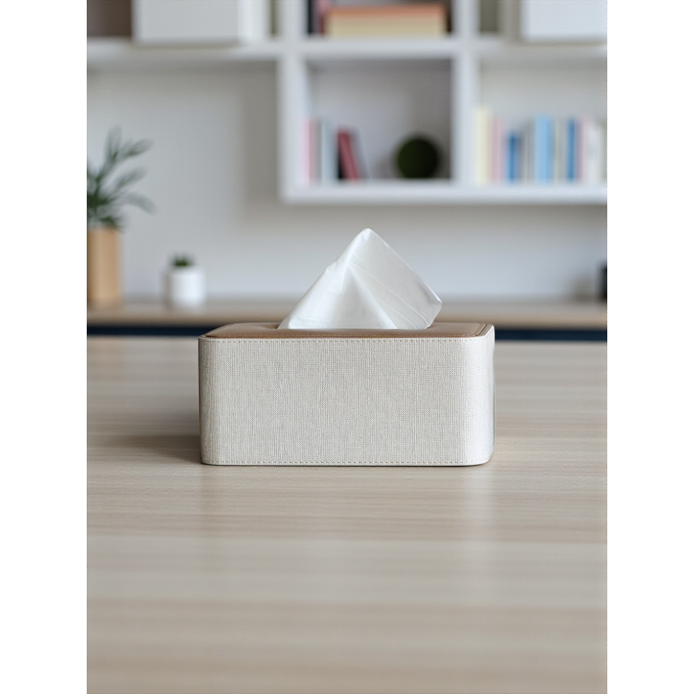 Modern tissue box cover - Rectangular Leather made for Kleenex tissues 