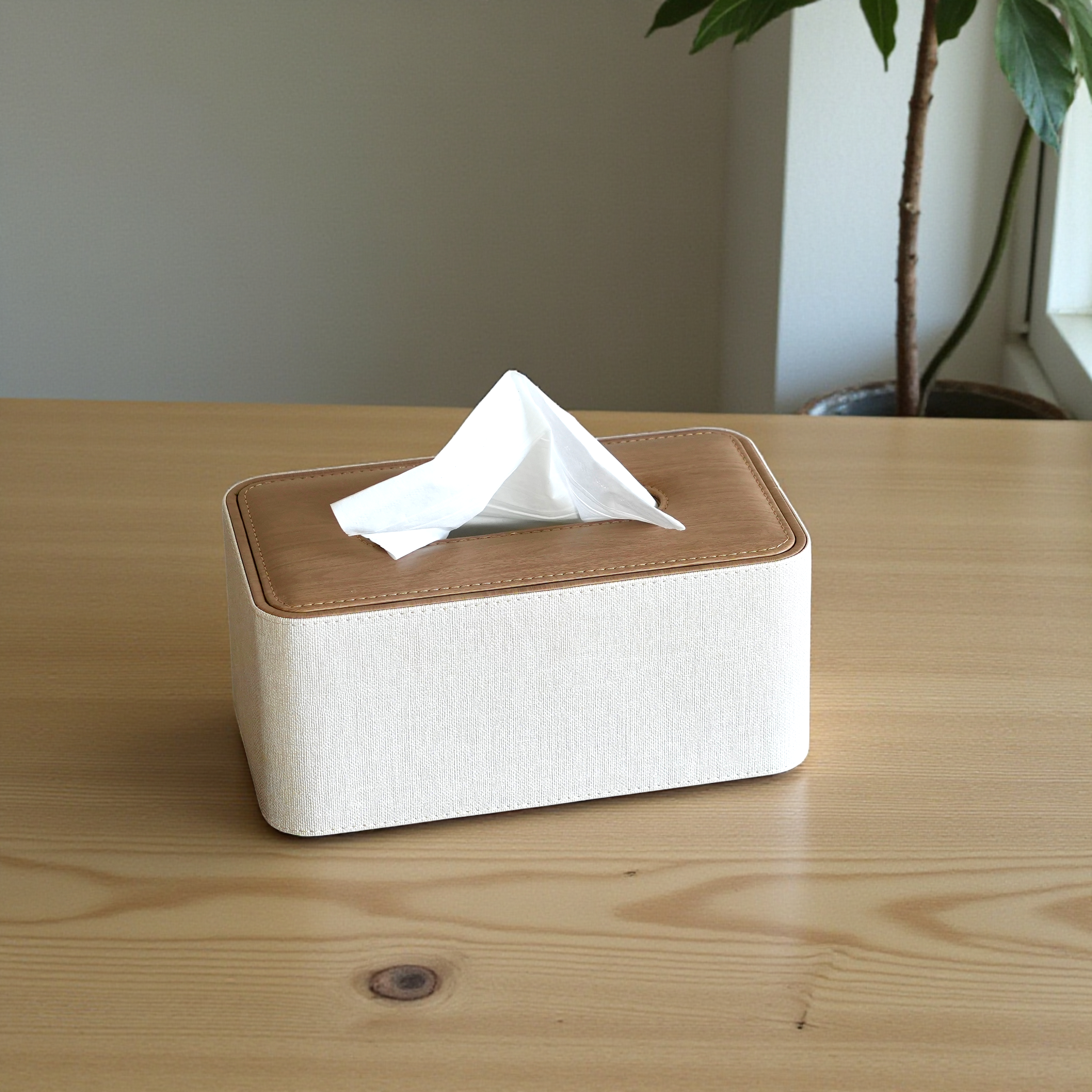 Modern tissue box cover - Rectangular Leather made for Kleenex tissues