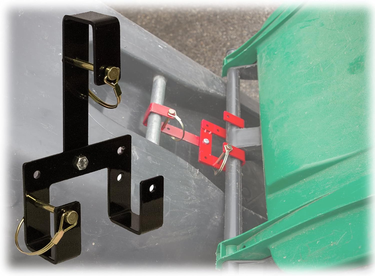 Garbage Commander Can Coupler – Hook & Tow Multiple Wheeled Trash Bins with Heavy-Duty Steel