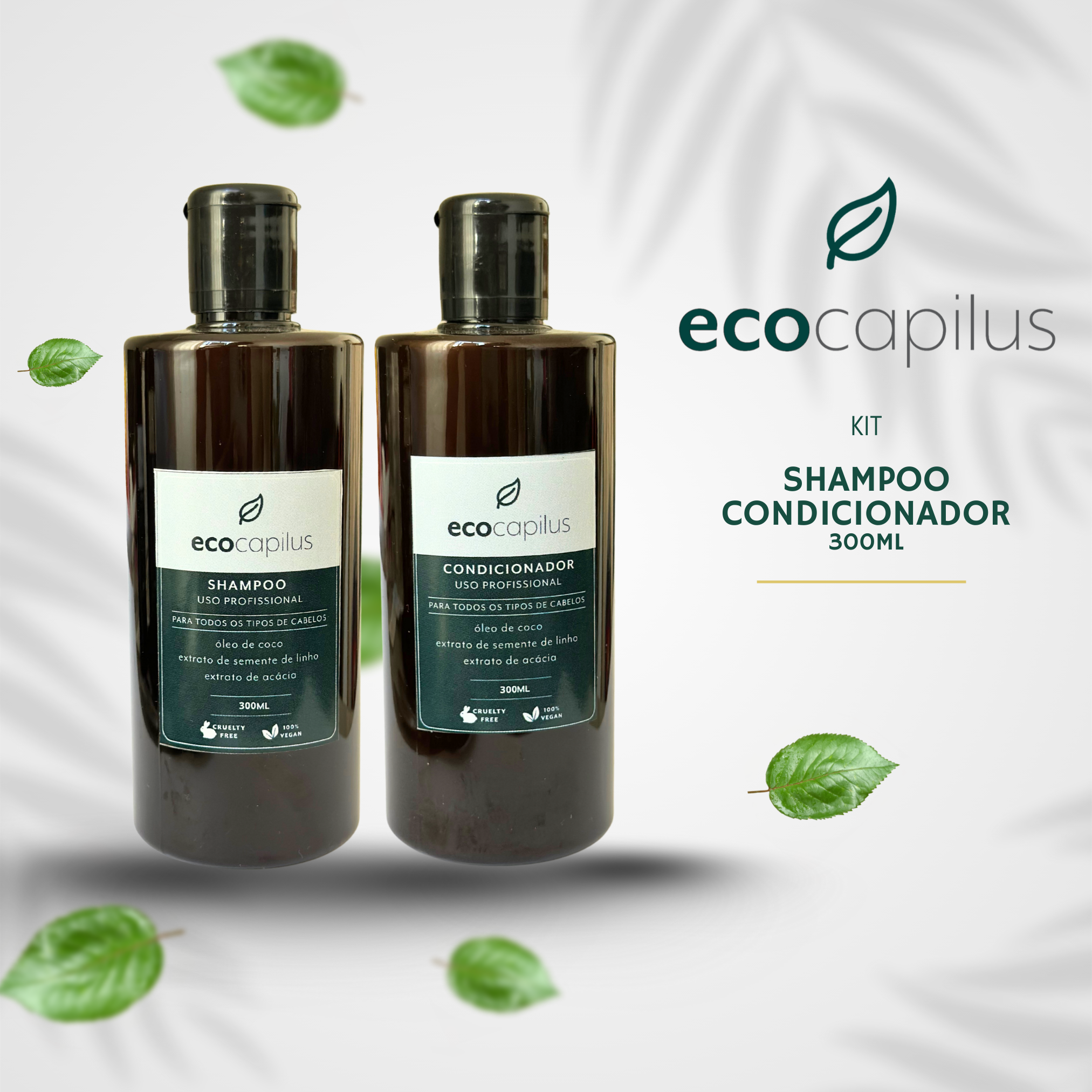 KIT SHAMPOO E CONDICIONADOR USO DIÁRIO - ECOLÓGICA HAIR 300ML