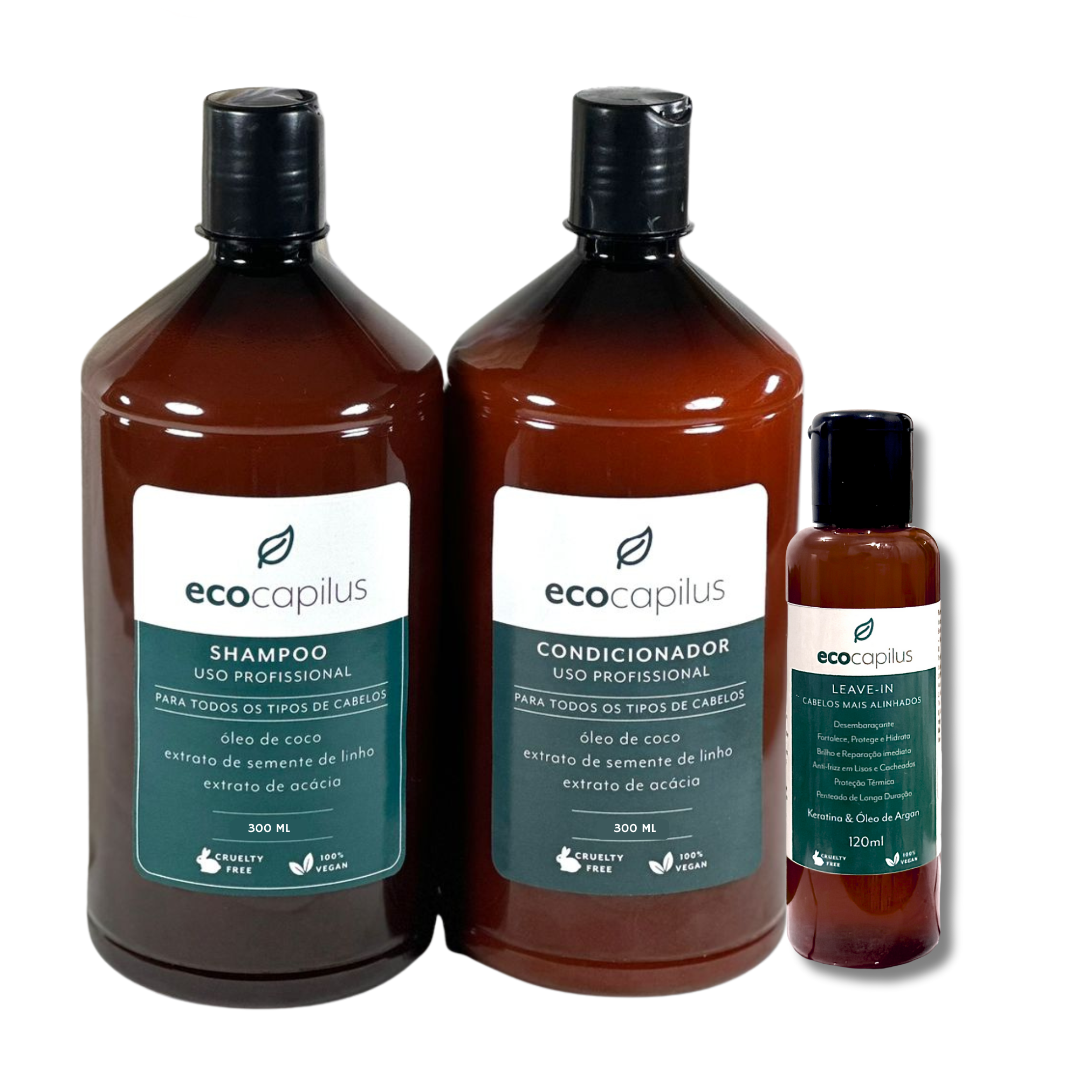 KIT SHAMPOO E CONDICIONADOR USO DIÁRIO - ECOLÓGICA HAIR 1L + Leave-in 120ml