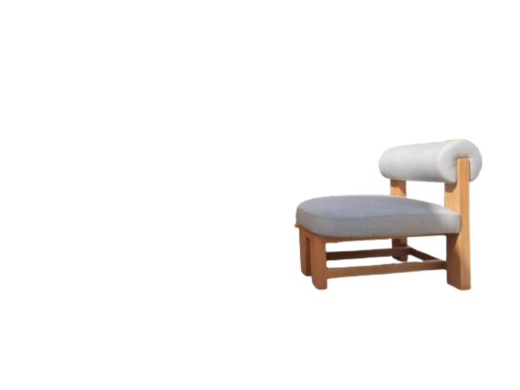 Fauteuil Design Bois & Tissu