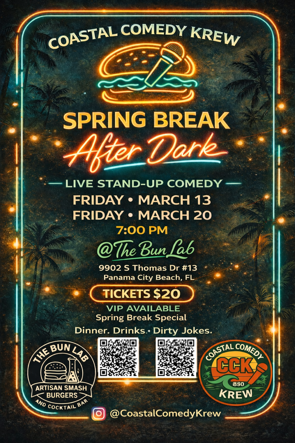 13 March Comedy @ The Bun Lab PCB 7pm