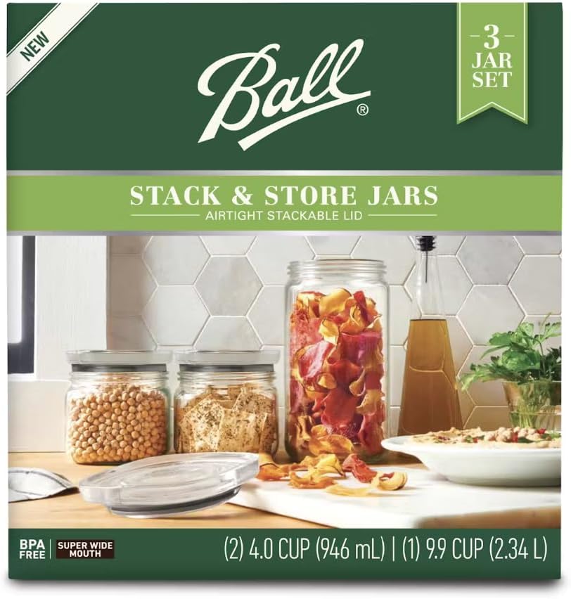 Ball Stack & Store Jars (3-Jar Set)