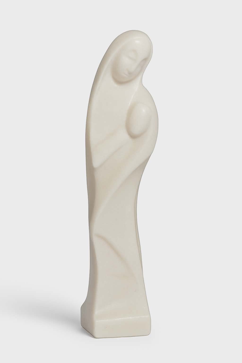 Marble Madonna & Child Statue