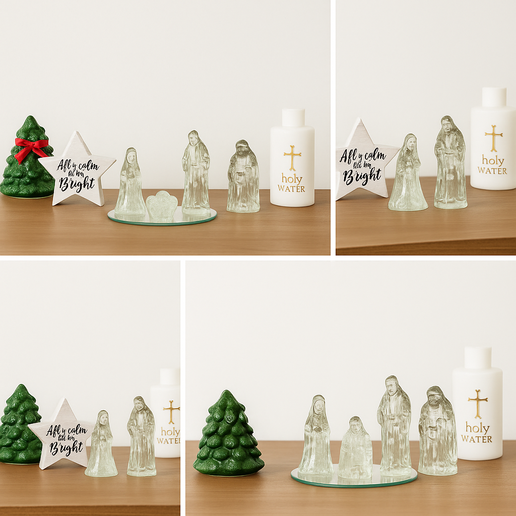 Glass Nativity Set - Vintage, Minimalist, & Reverent 