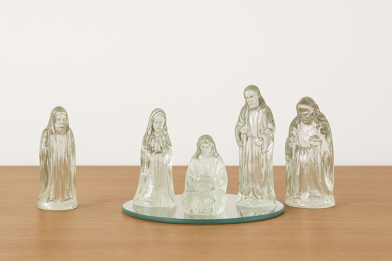Glass Nativity Set - Vintage, Minimalist, & Reverent