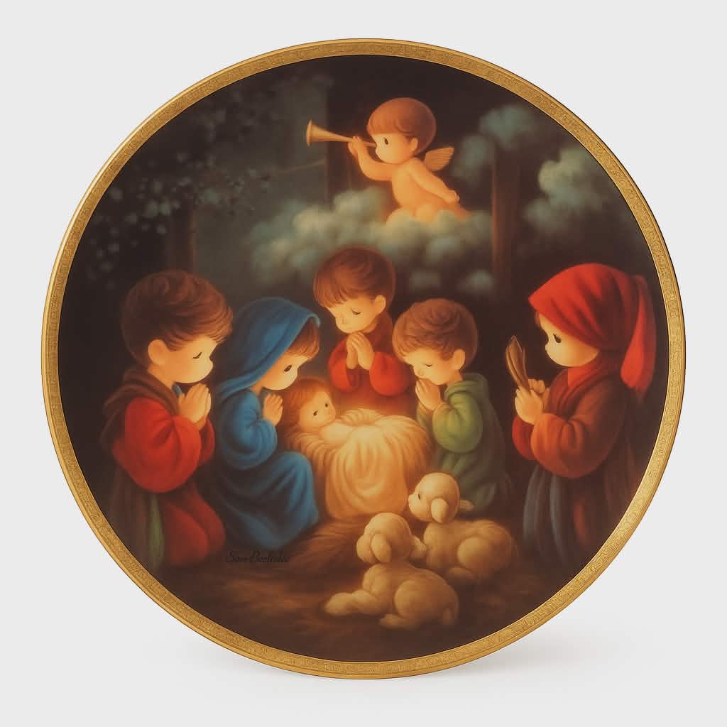 Come Let Us Adore Him - Precious Moments Collector Plate