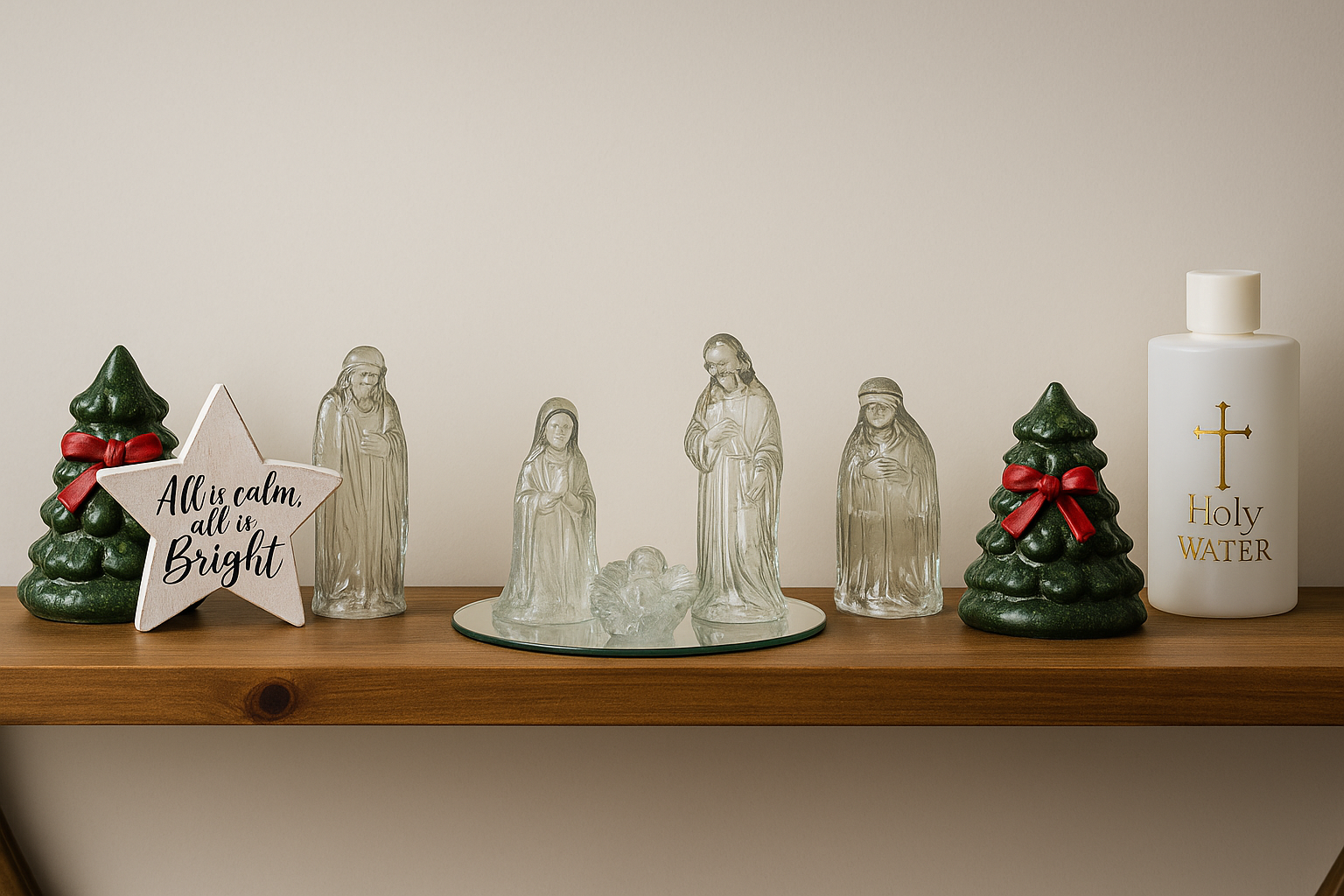 Glass Nativity Set - Vintage, Minimalist, & Reverent 