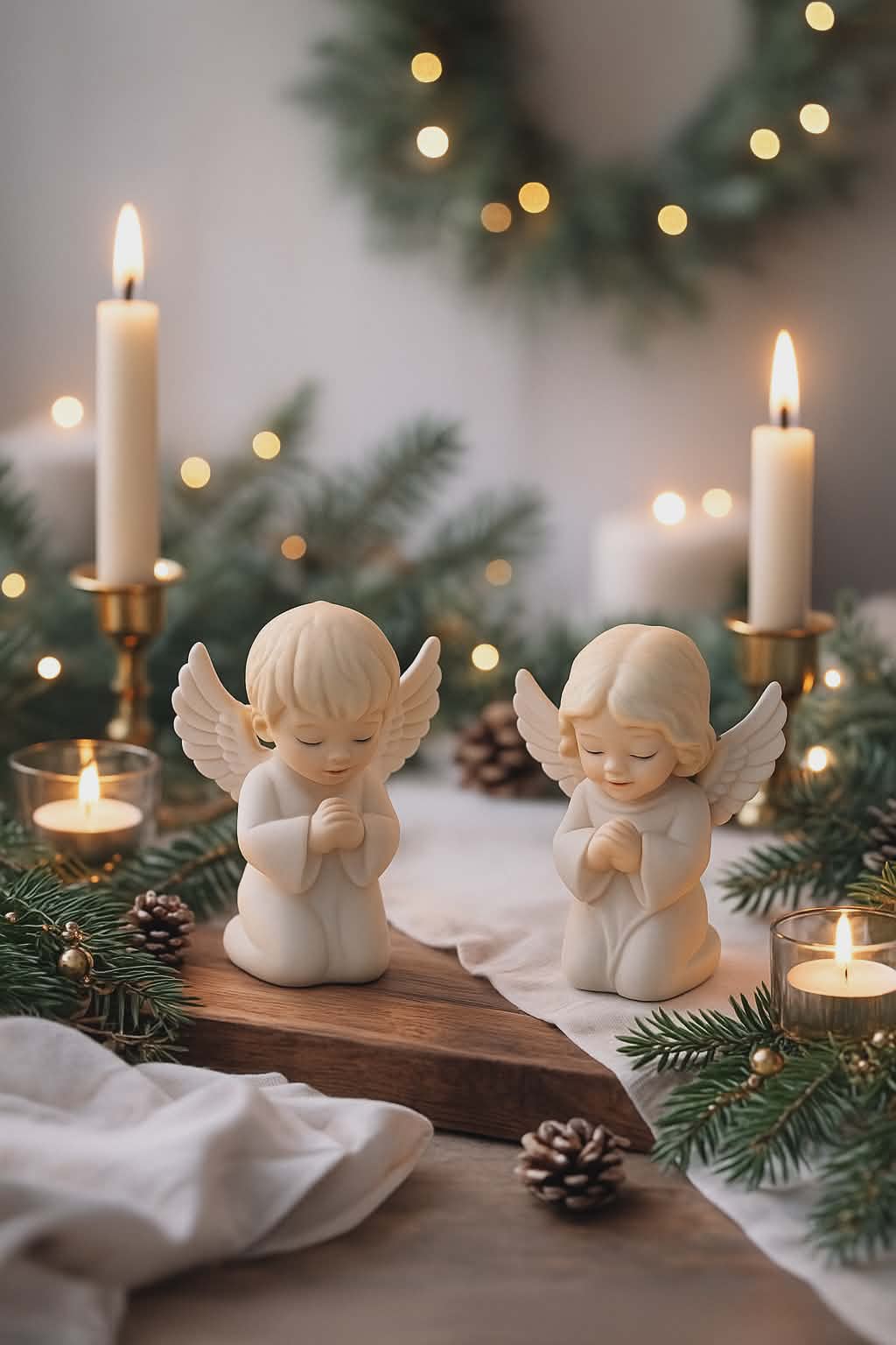 Praying Angel Figurine Duo