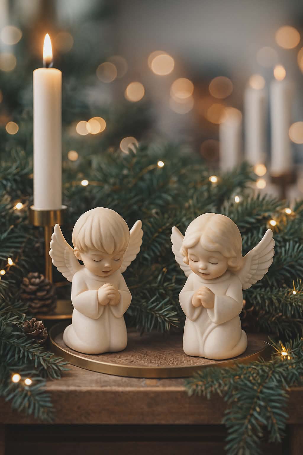 Praying Angel Figurine Duo