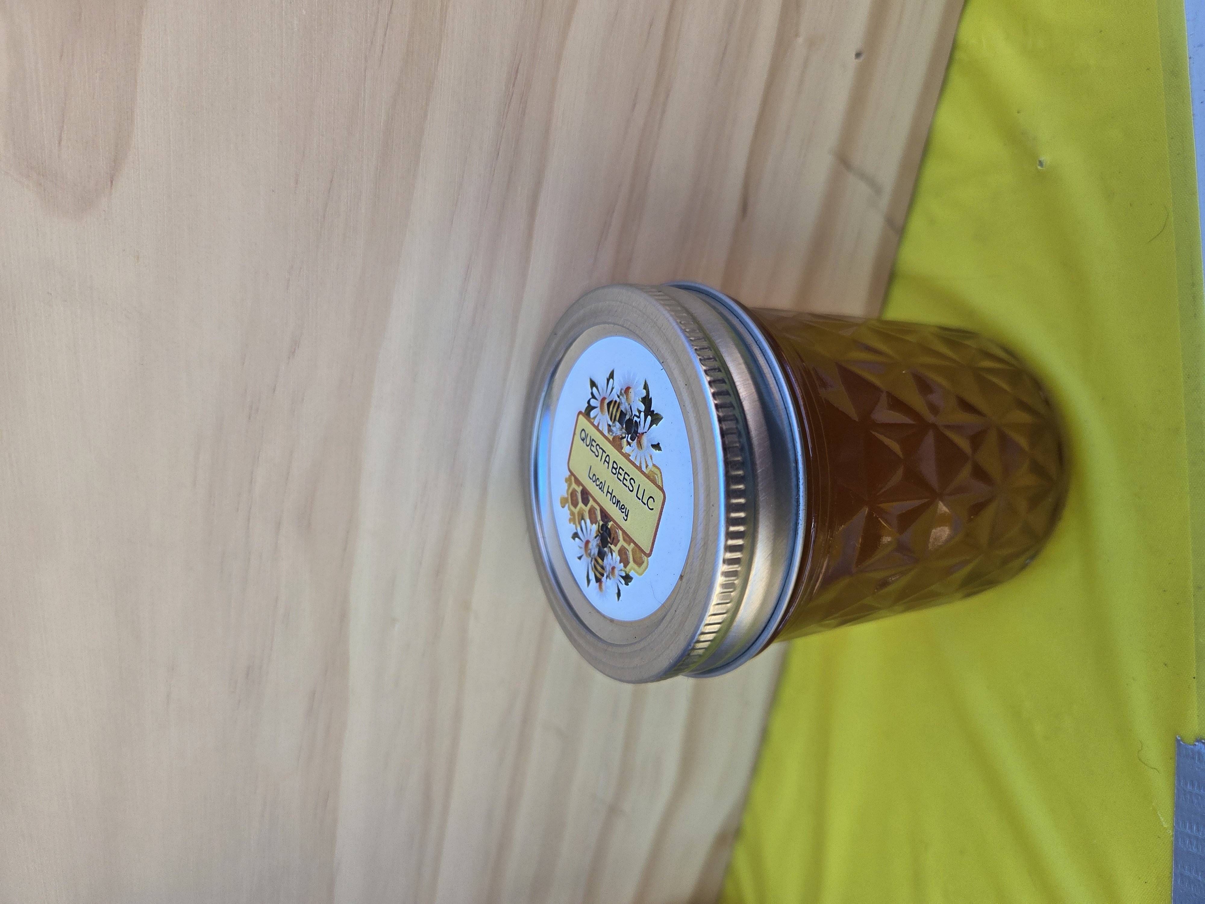 Half pint jar of honey