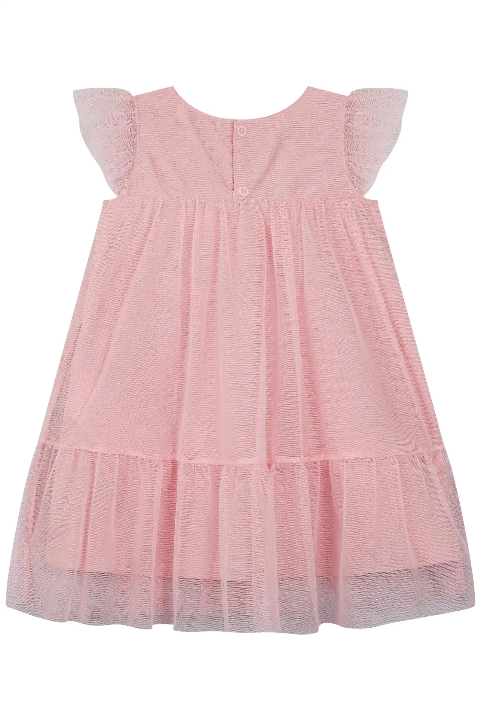 Vestido Kukie Infantil Rosa com Borboleta
