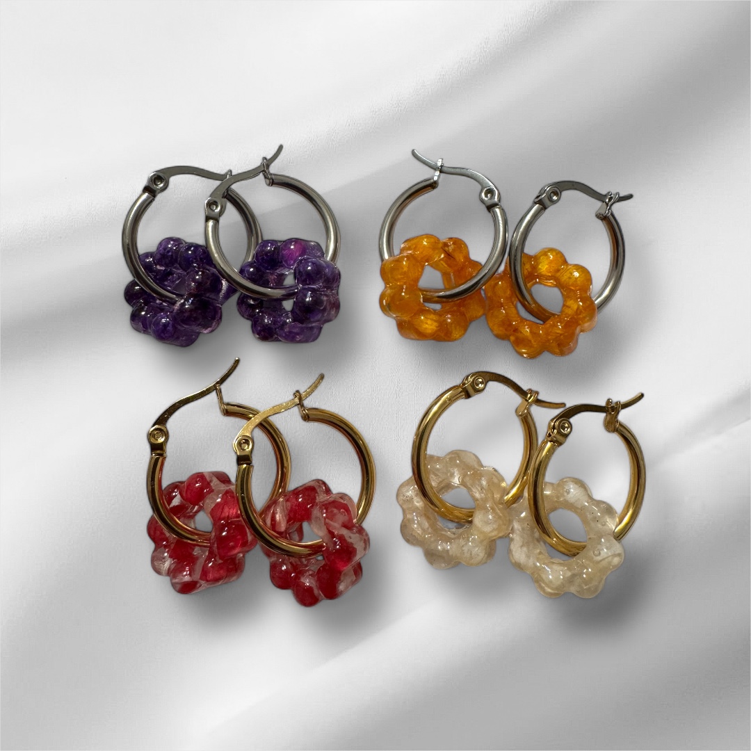 Pendientes mini flor