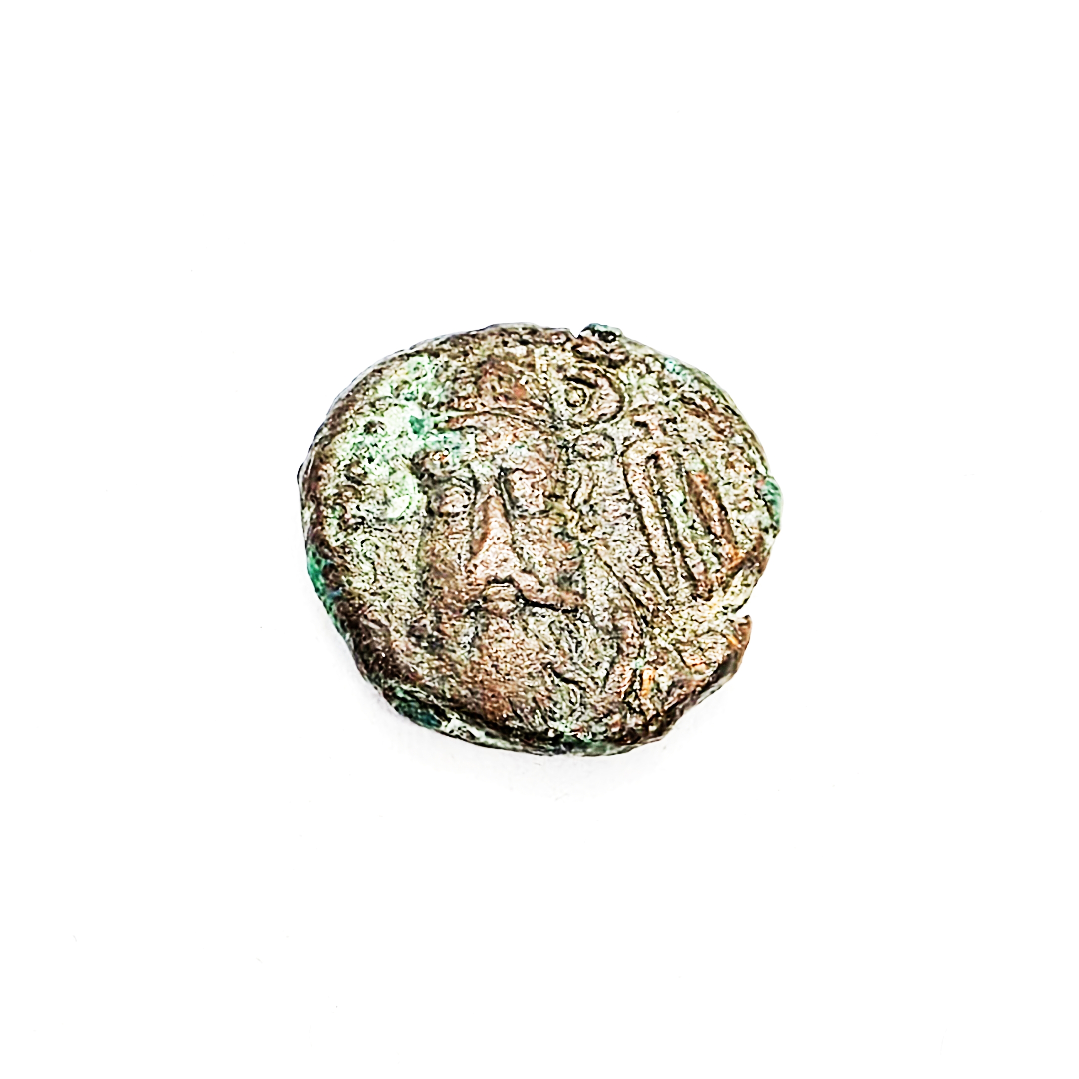 Stick man in the 2nd Century AD from the era of King Phraates 2nd Century AD Bronze coin