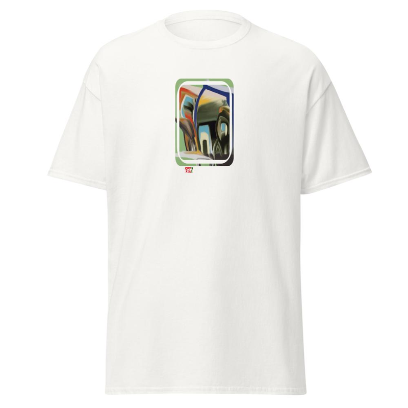 Abstract Duck Art Print on a Black or White T-shirt