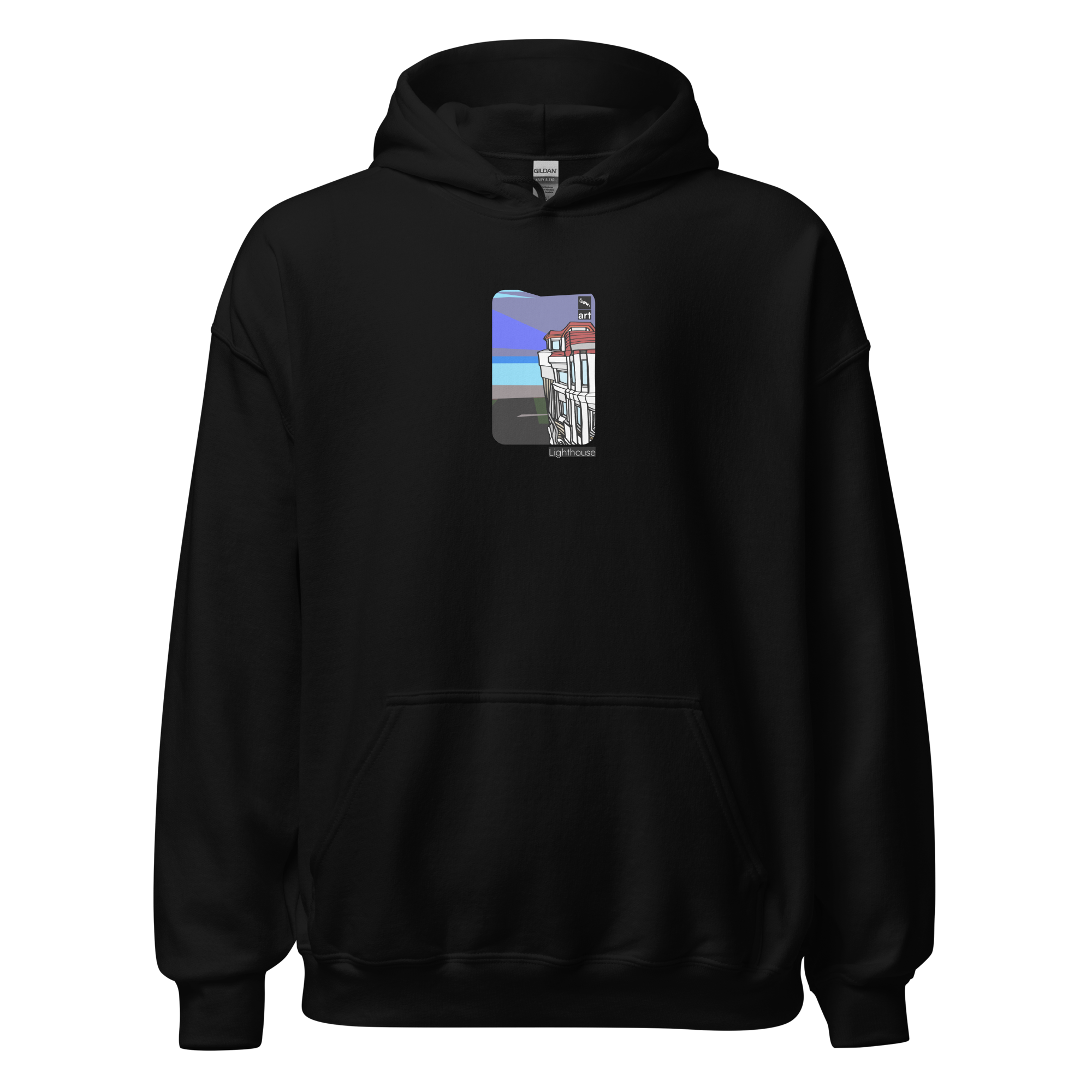 Lighthouse Graphic Art Black or White Hoodie