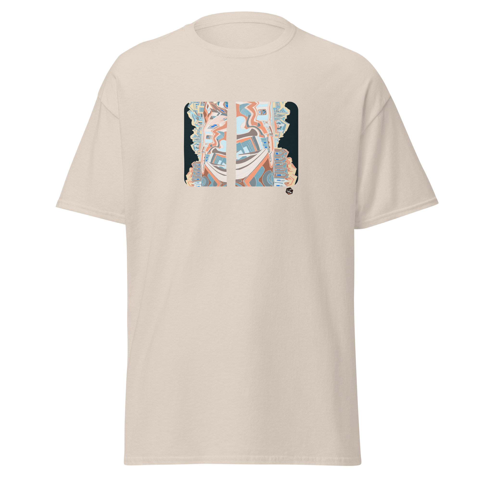 Abstract Face in the Streets Graphic T-Shirt