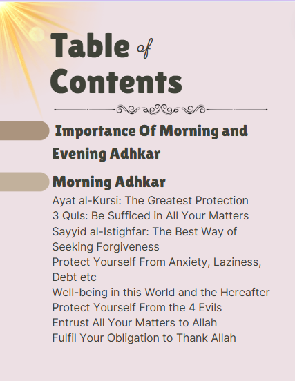 FREE Morning Adhkar Ebook – Daily Duas with Arabic, Transliteration & English Translation