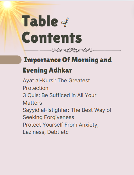 Evening Adhkar Ebook – Daily Duas with Arabic, Transliteration & English Translation