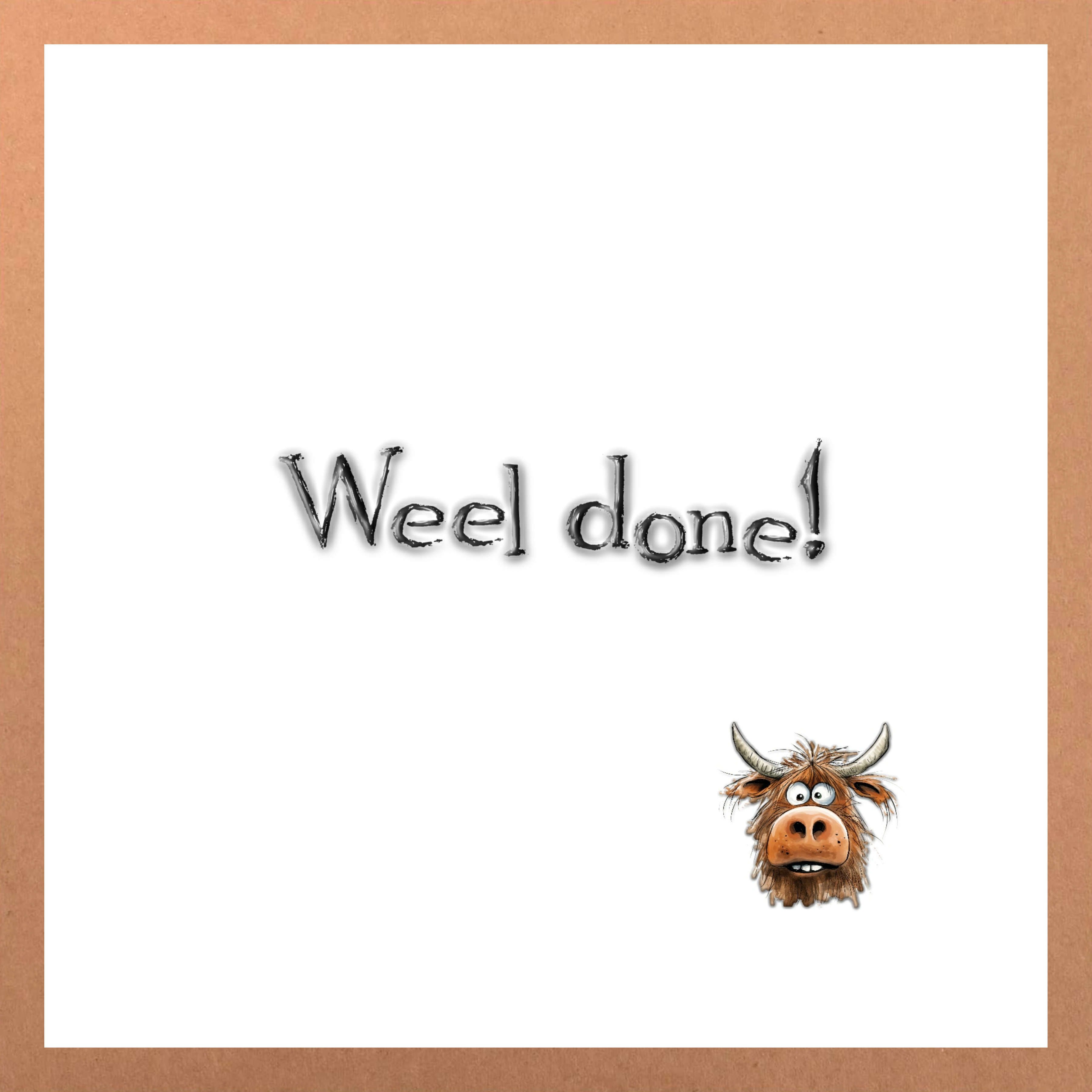 Highland Cow Anniversary Card