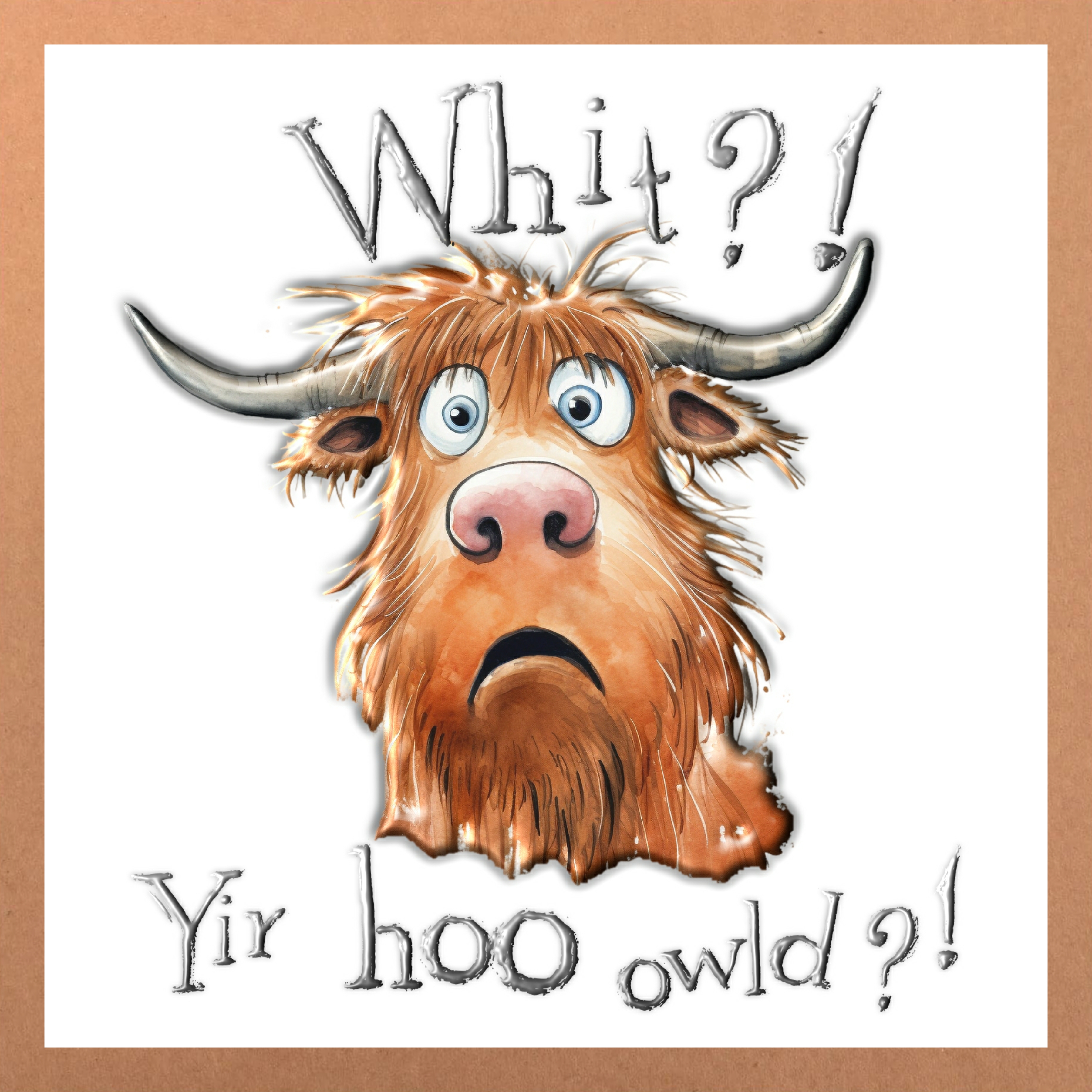 Highland Cow Funny Birthday Card