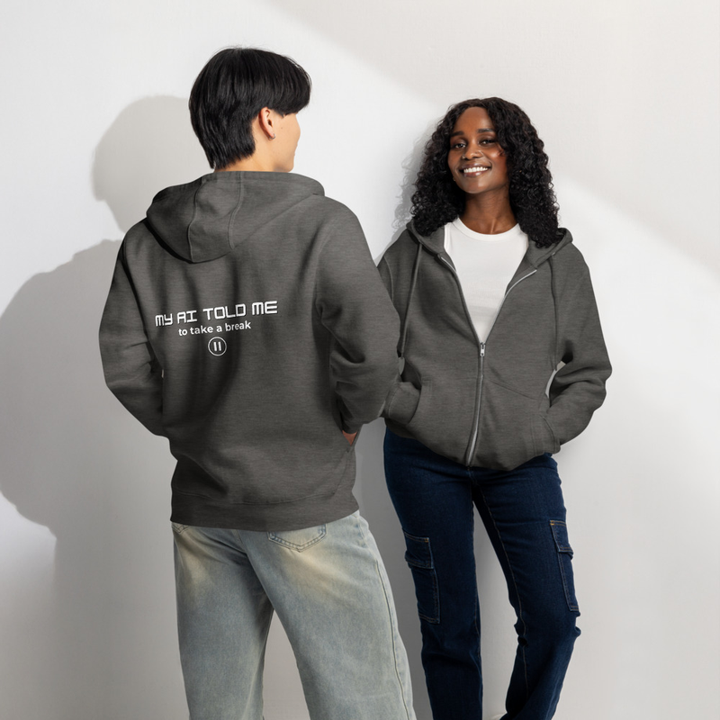 My AI Told Me To Take A Break - Unisex Premium full zip hoodie