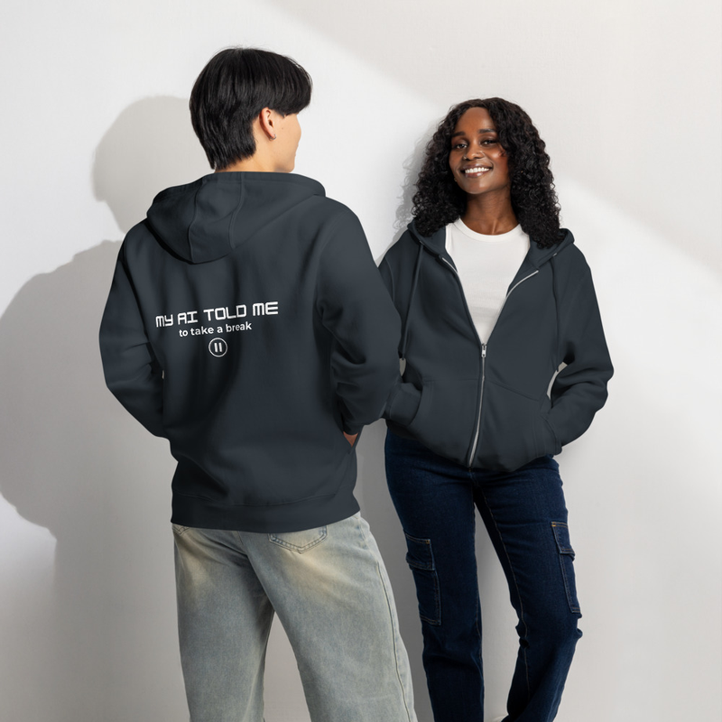 My AI Told Me To Take A Break - Unisex Premium full zip hoodie