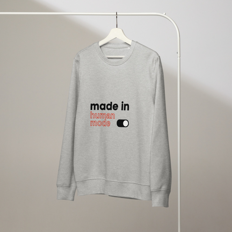 Made In Human Mode - Unisex organic mid-weight sweatshirt