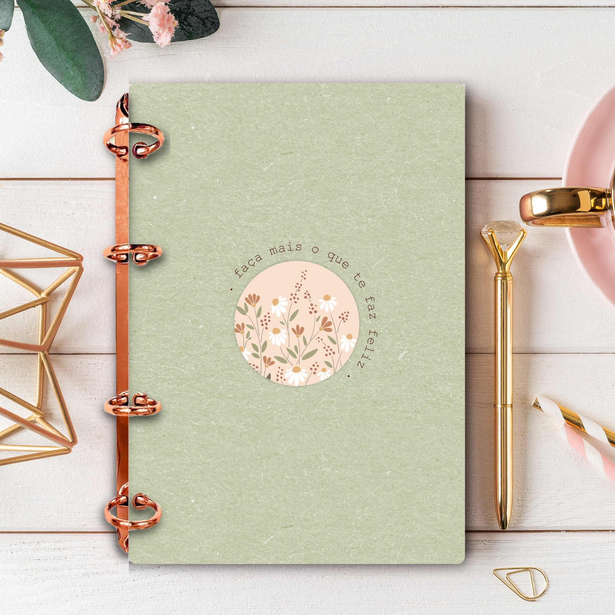 Caderno Espiral Floral