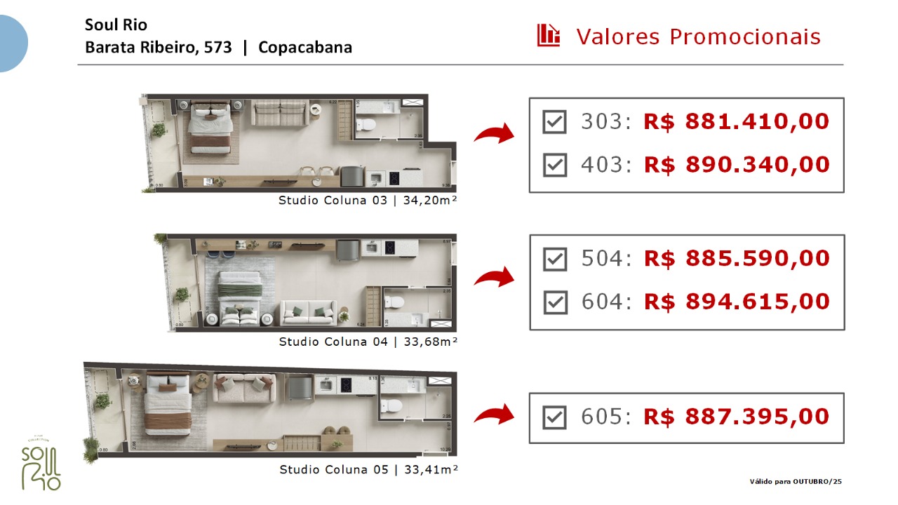 Studio Soul Rio em Copacabana