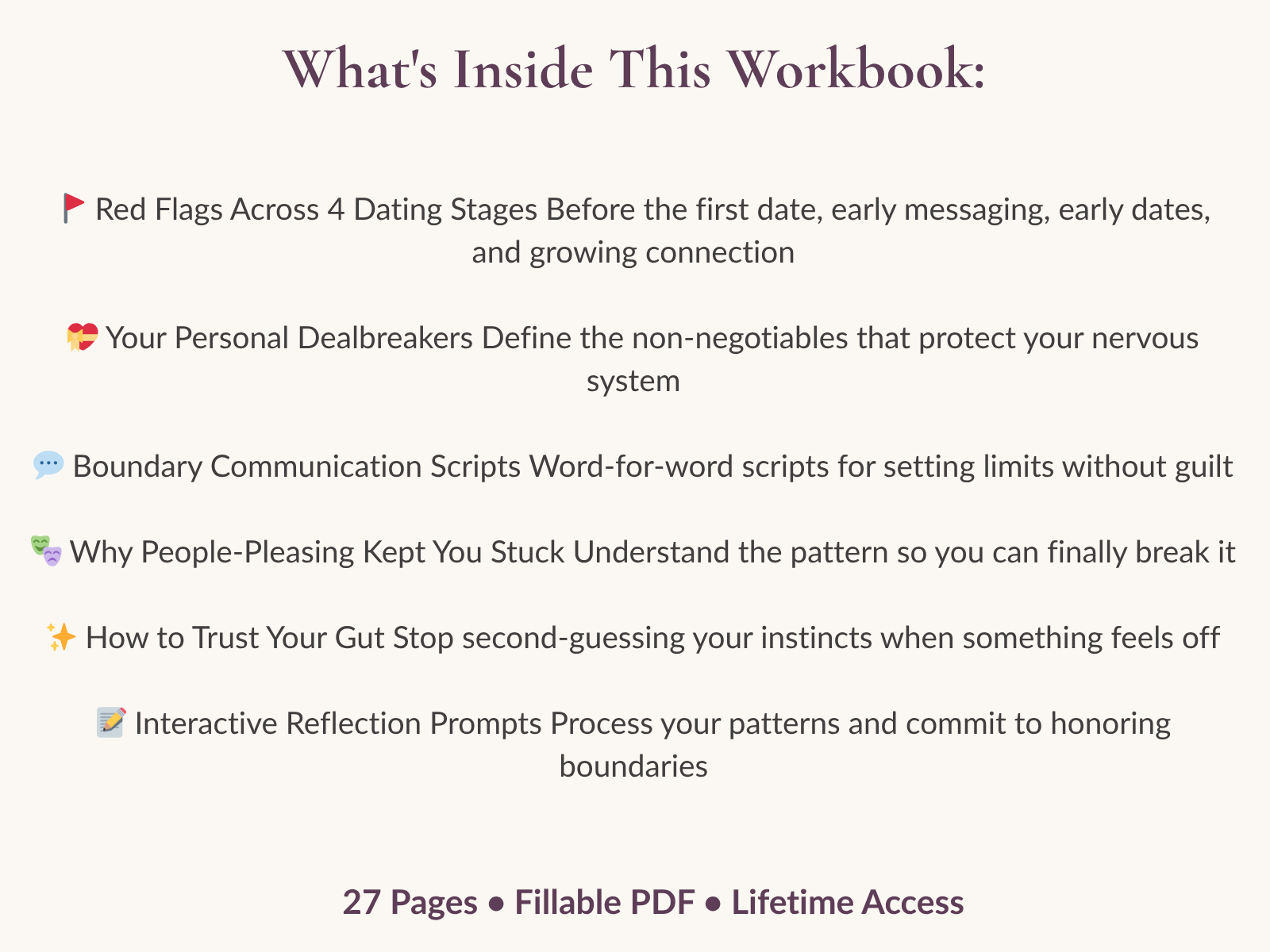 The Red Flags vs. Dealbreakers Workbook for Autistic & ADHD Women