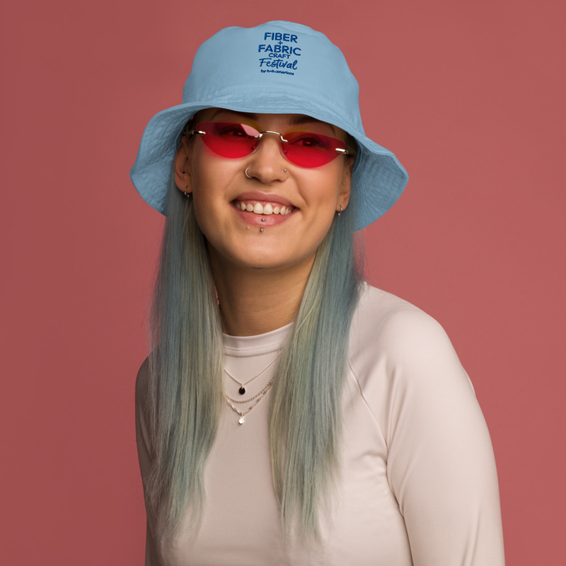 Fiber+Fabric Craft Festival Light Blue Bucket Hat