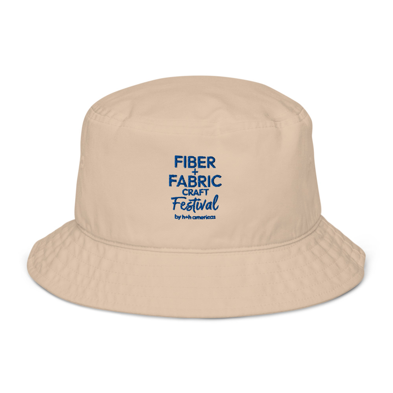 Fiber+Fabric Craft Festival Light Blue Bucket Hat