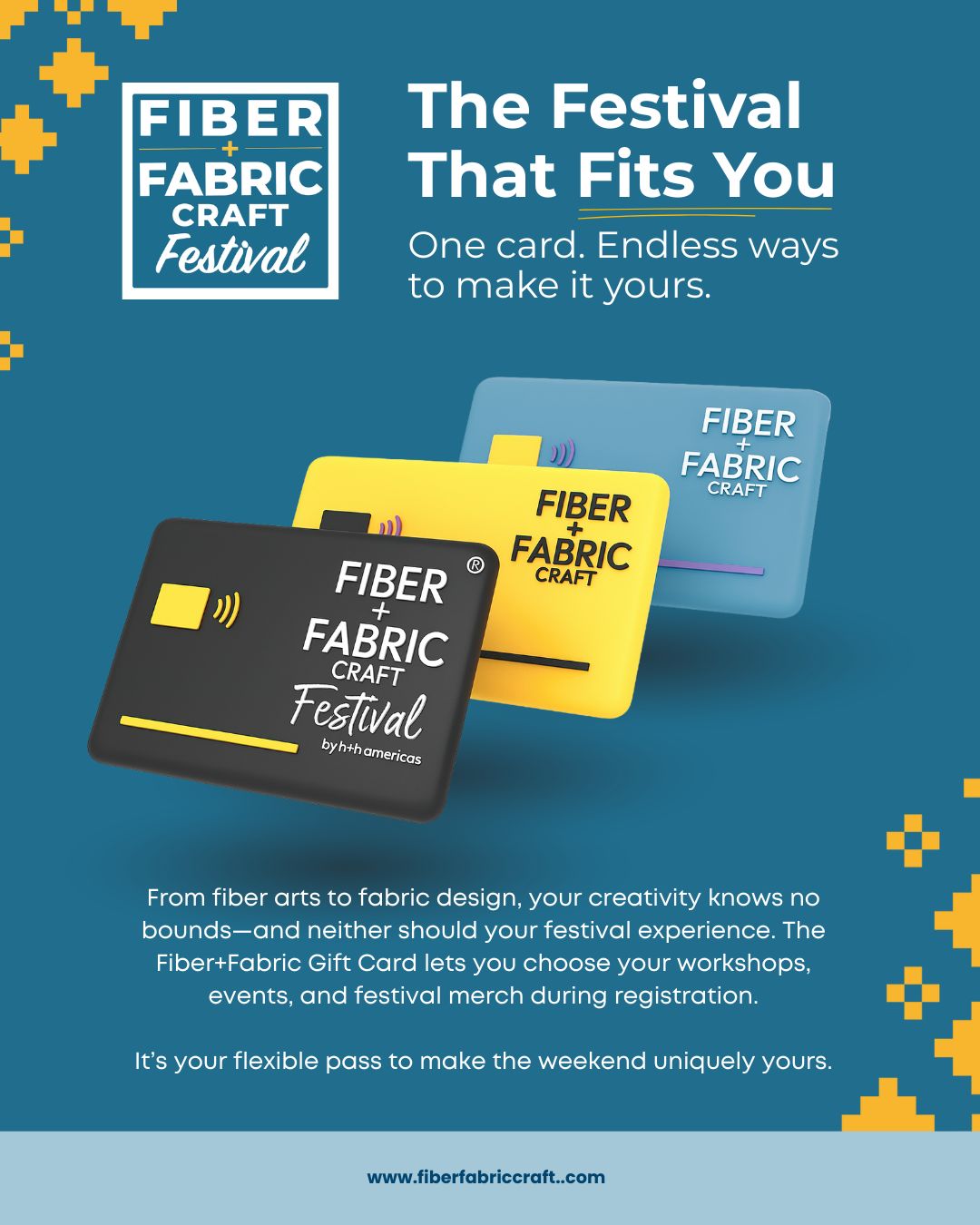 2026 Fiber+Fabric Craft Festival Gift Cards
