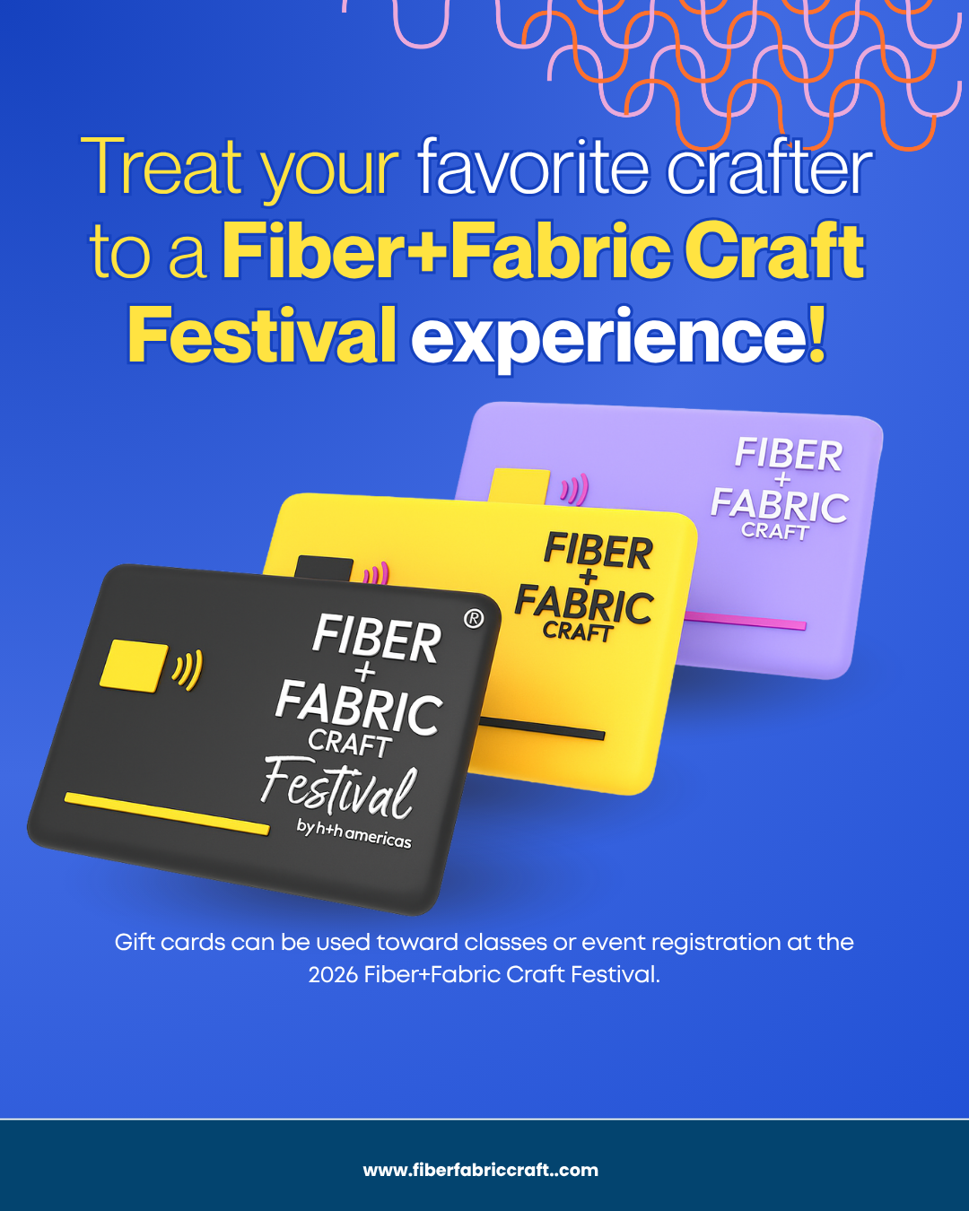 2026 Fiber+Fabric Craft Festival Gift Cards