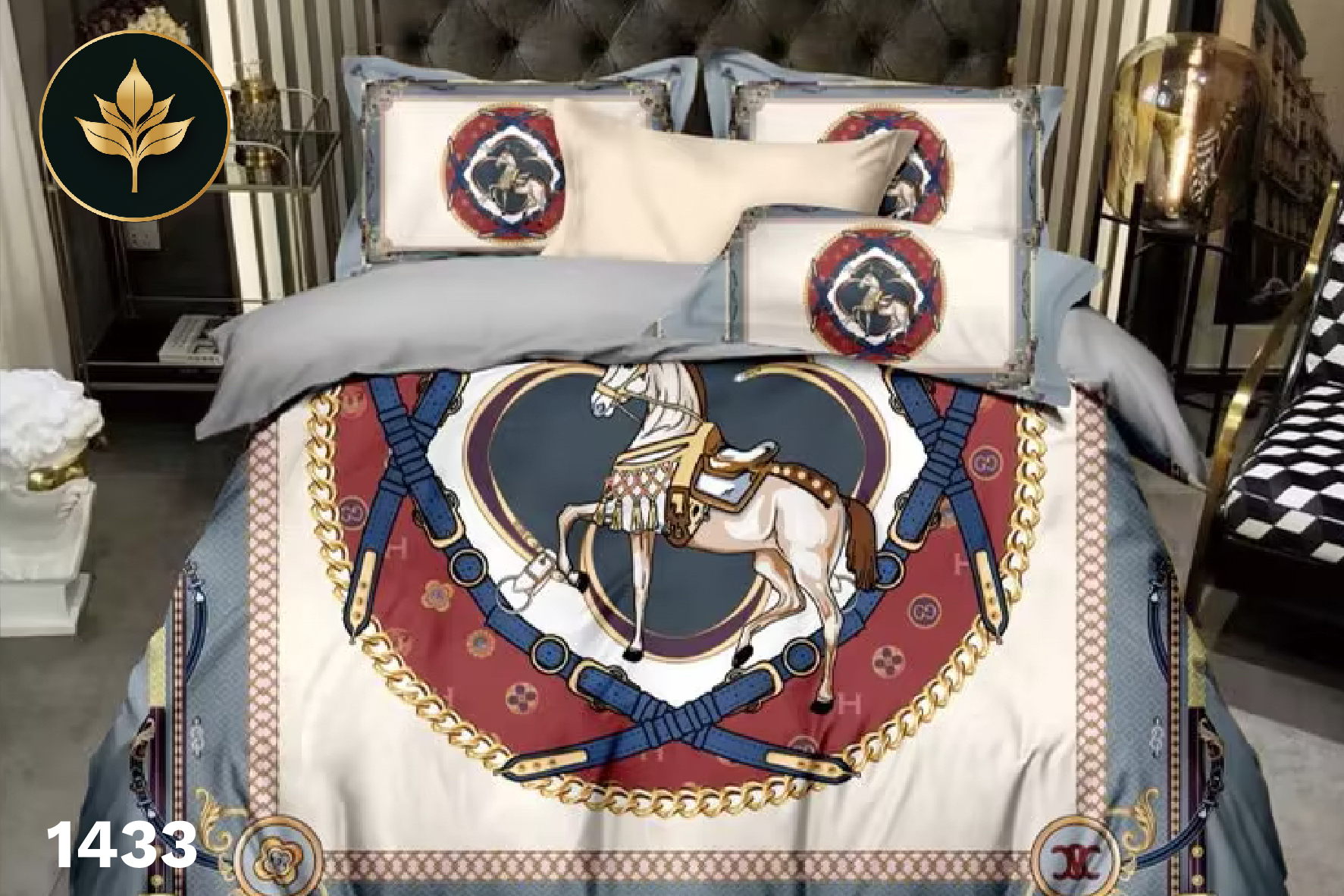 Bedsheet Leafy code: #1433