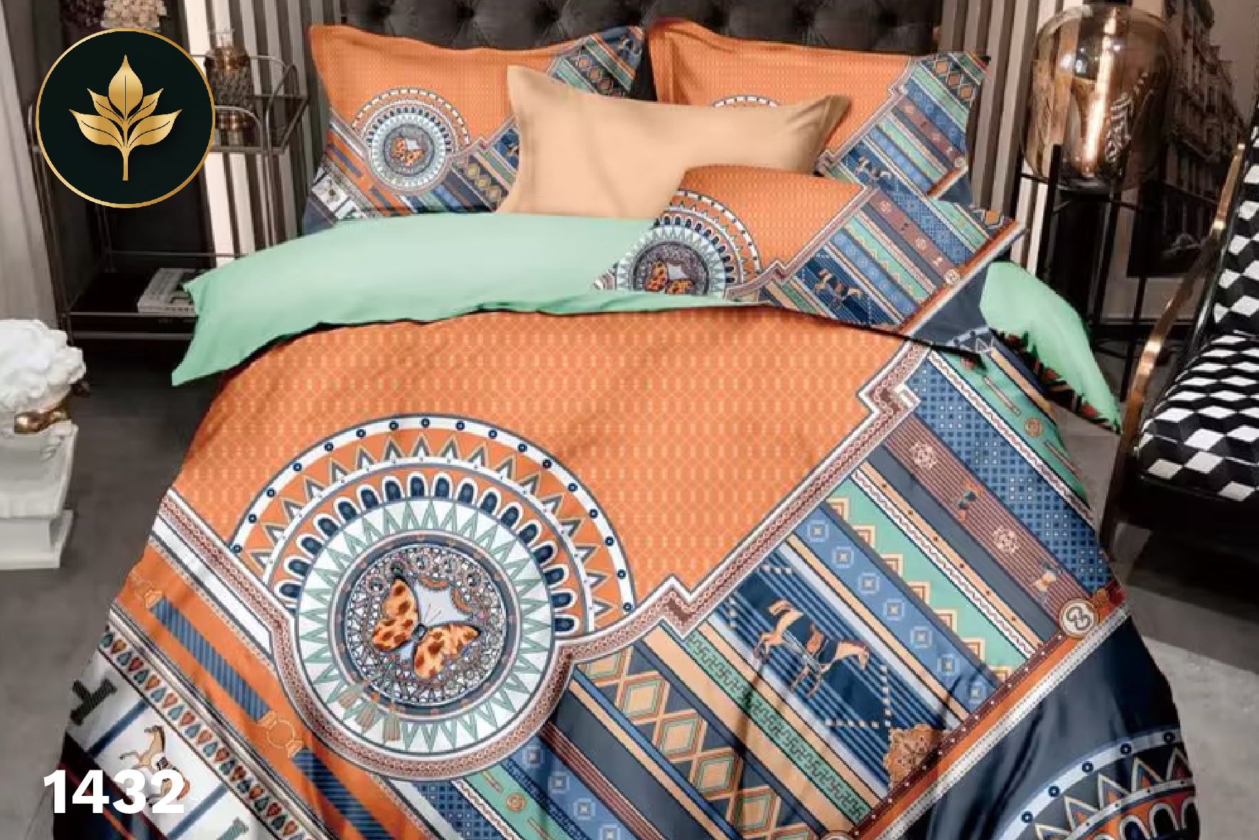 Bedsheet Leafy code: #1432