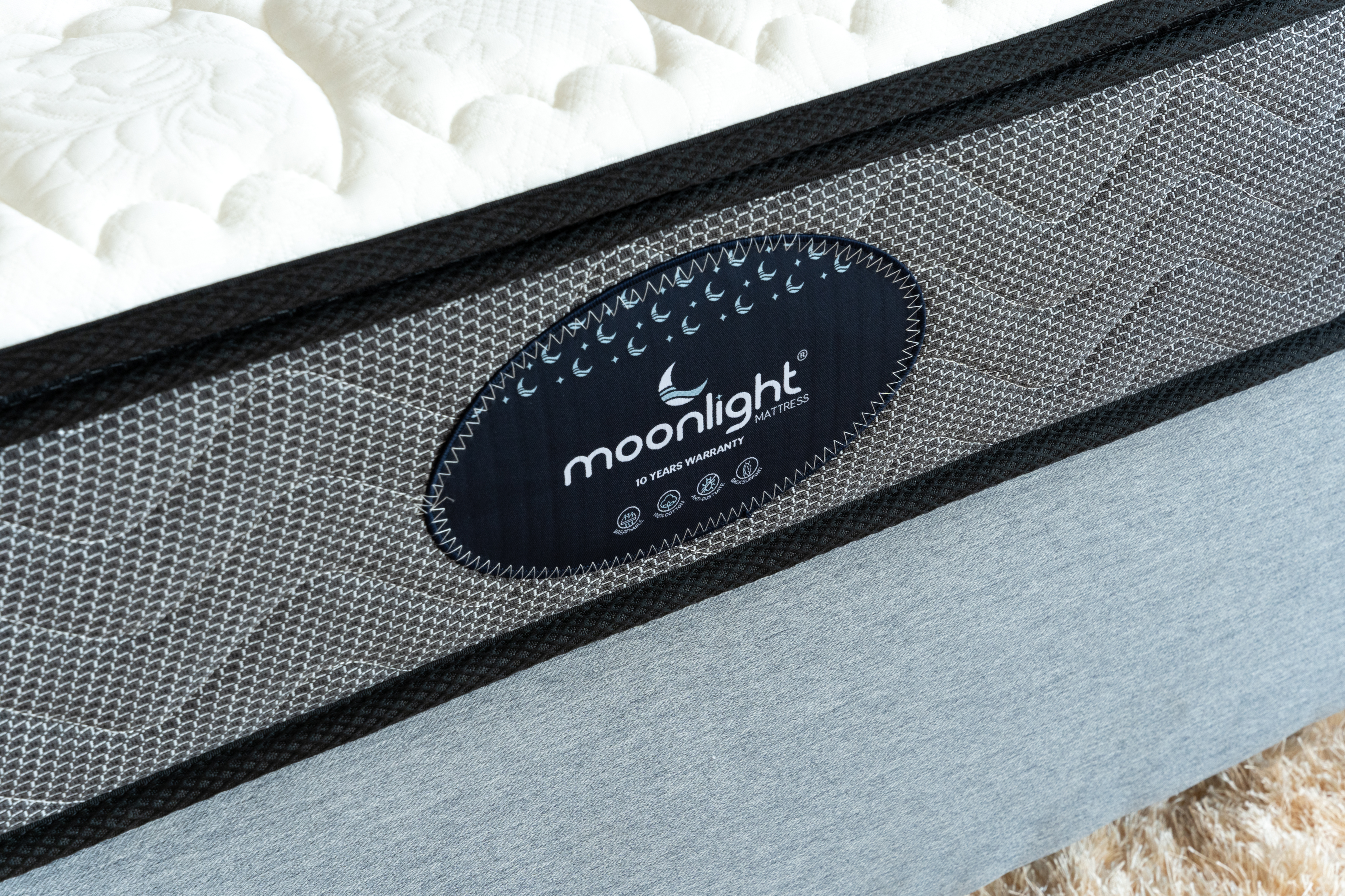 Moonlight Blue Foam Euro Latex Top