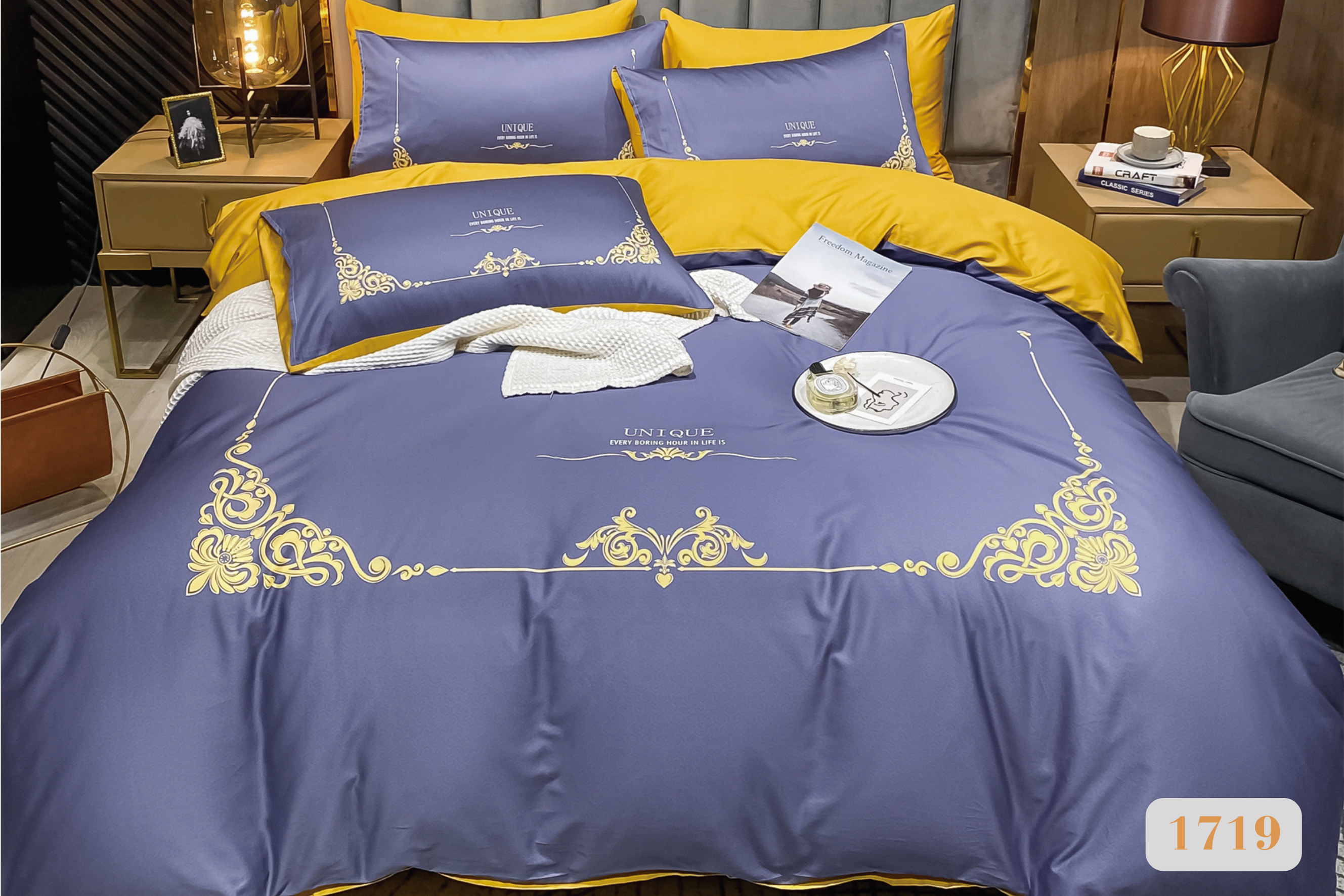 Bedsheet Leafy code: #1719