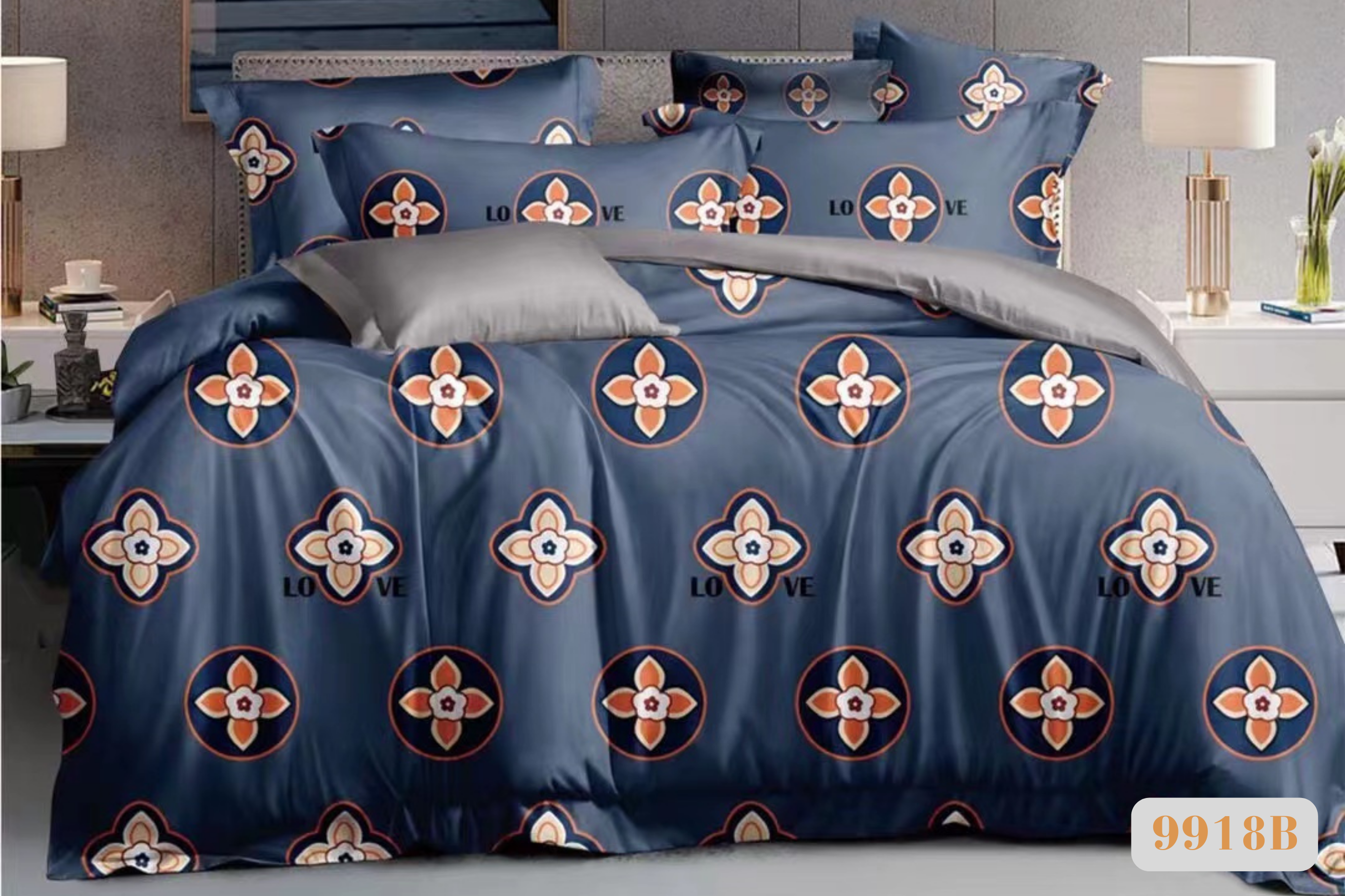 Bedsheet Leafy code: #9918B