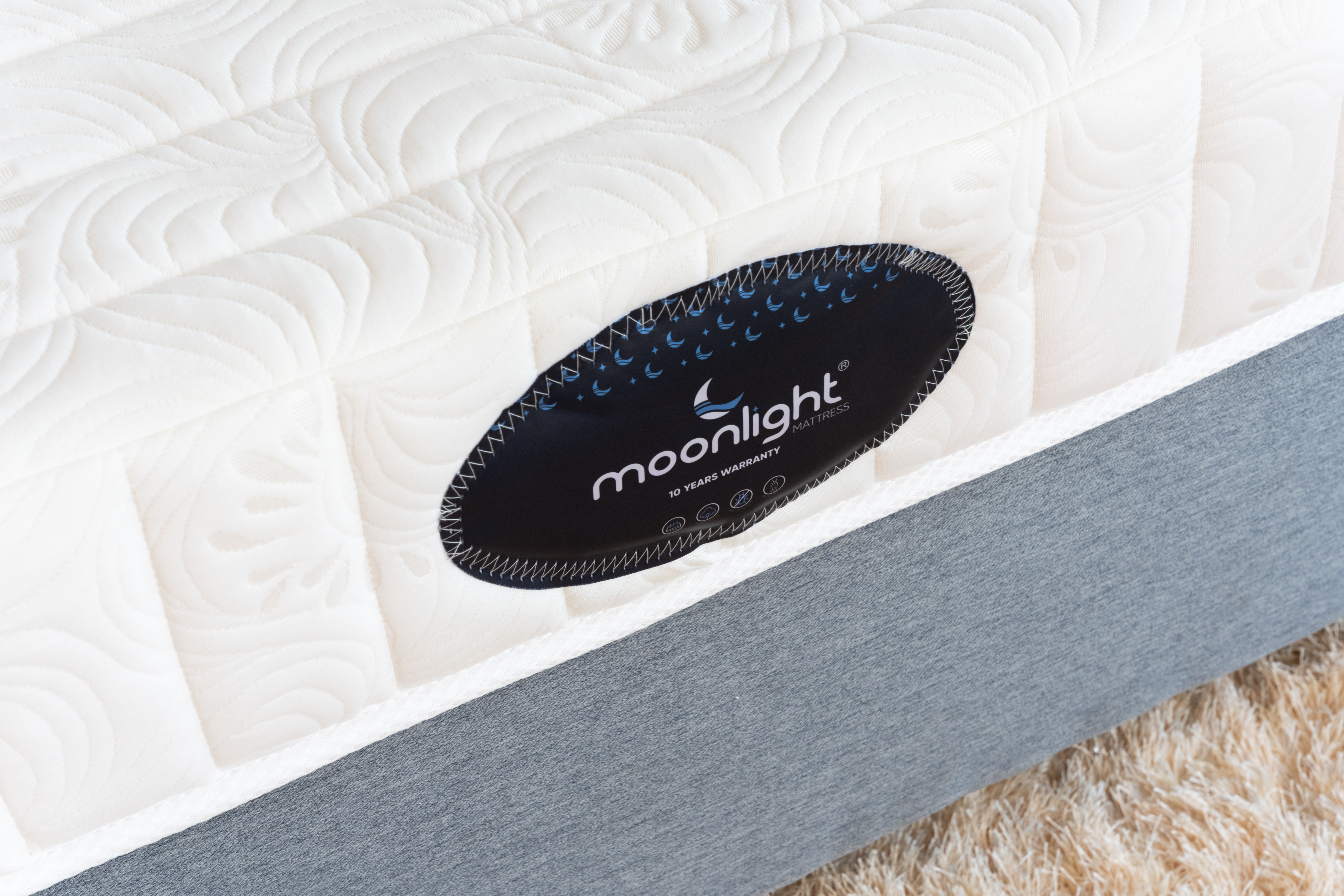 Moonlight Blue Foam Euro Latex Top