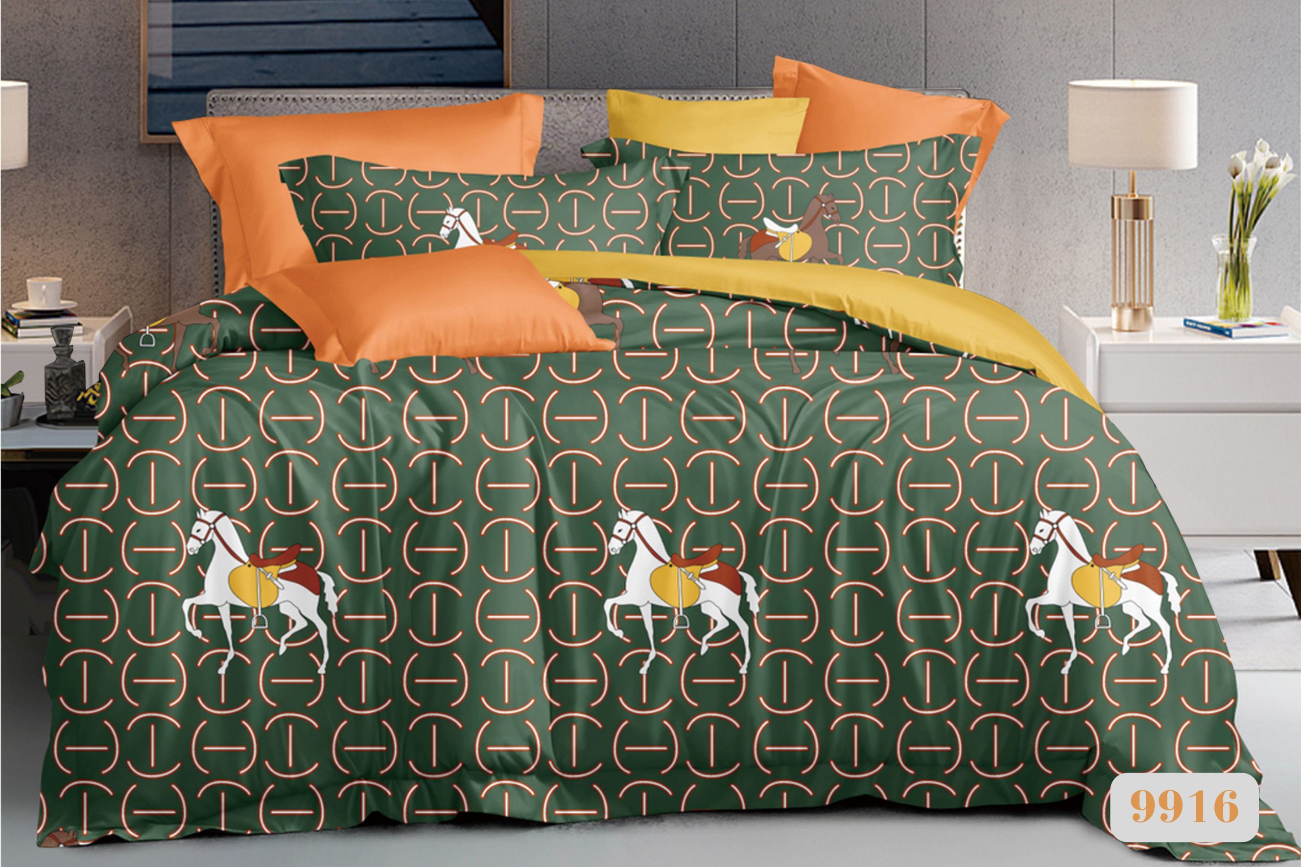 Bedsheet Leafy code: #9916