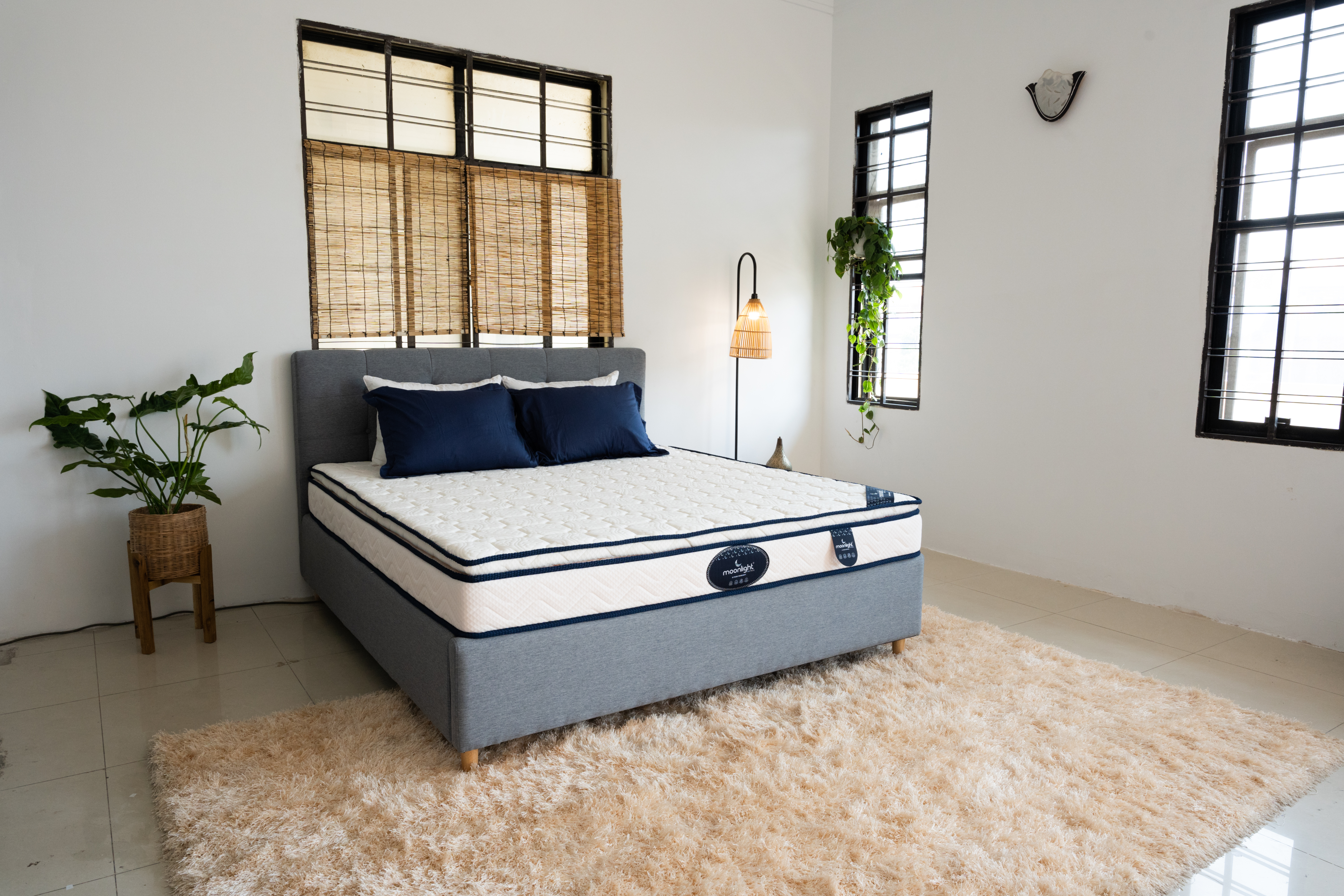 Moonlight Blue Press Foam Euro Top