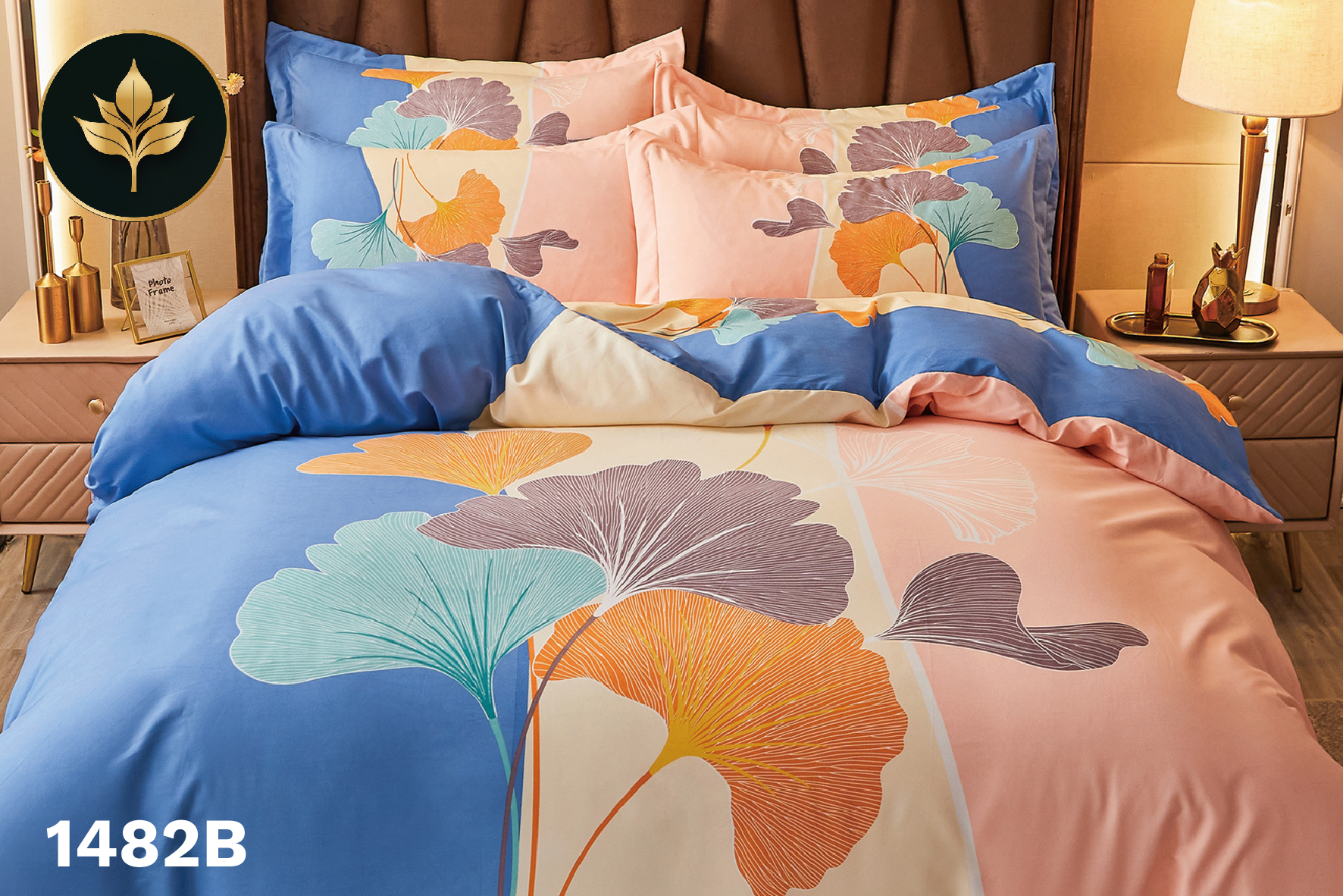 Bedsheet Leafy code: #1482B