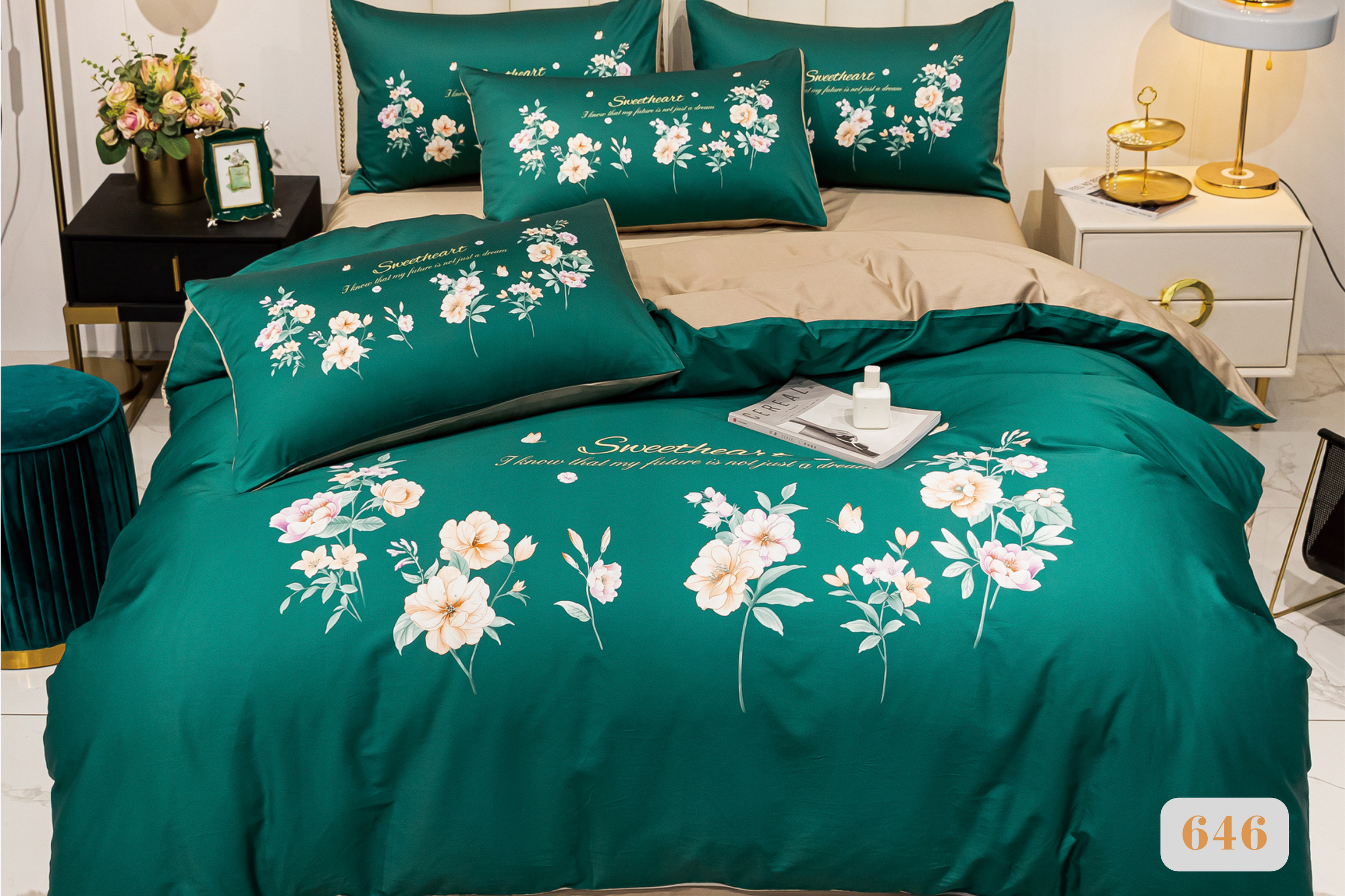 Bedsheet Leafy code: #646