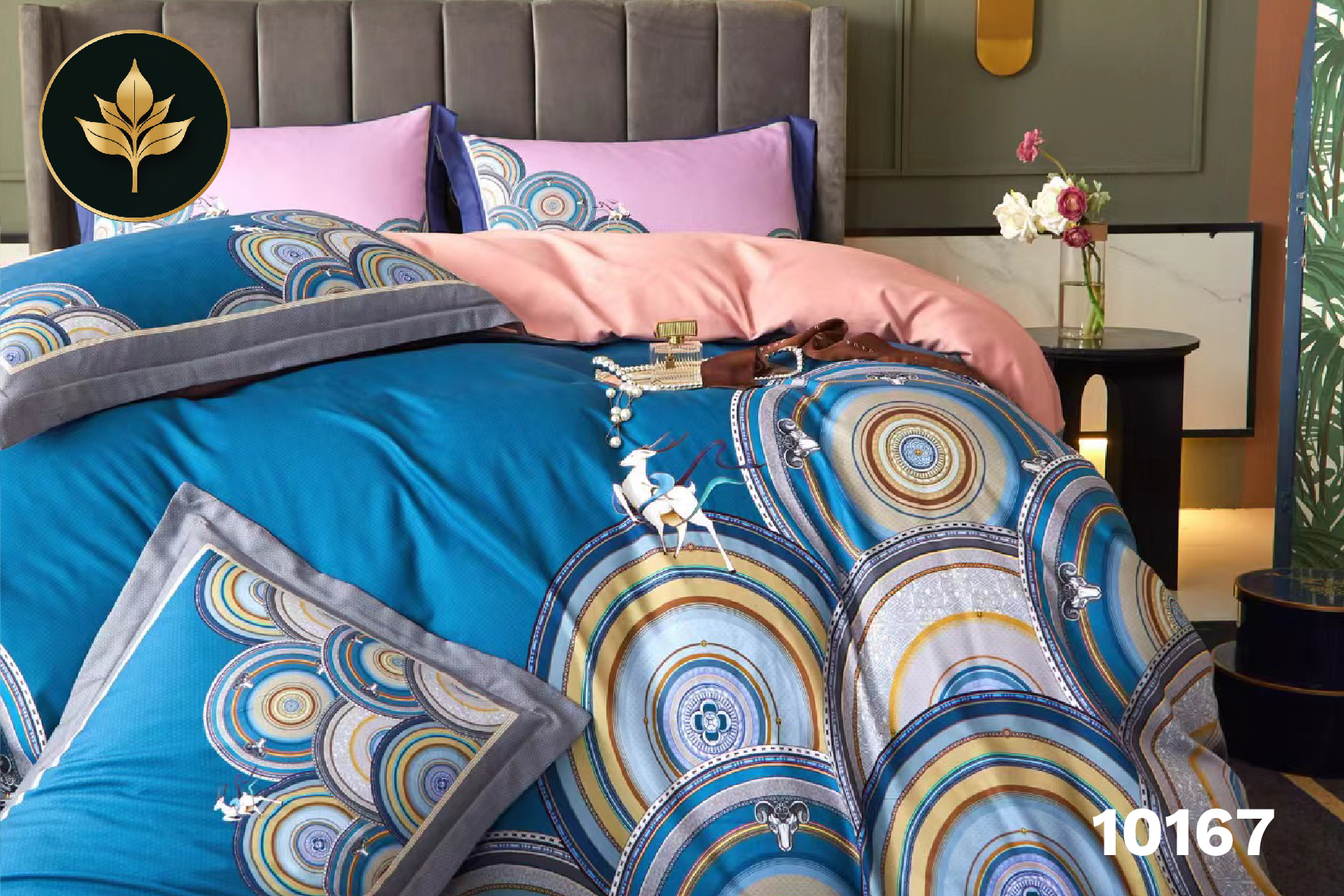 Bedsheet Leafy code: #10167