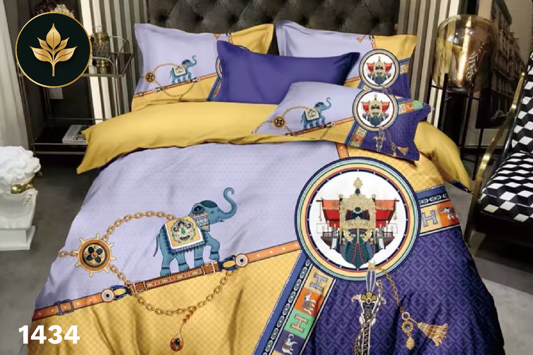 Bedsheet Leafy code: #1434