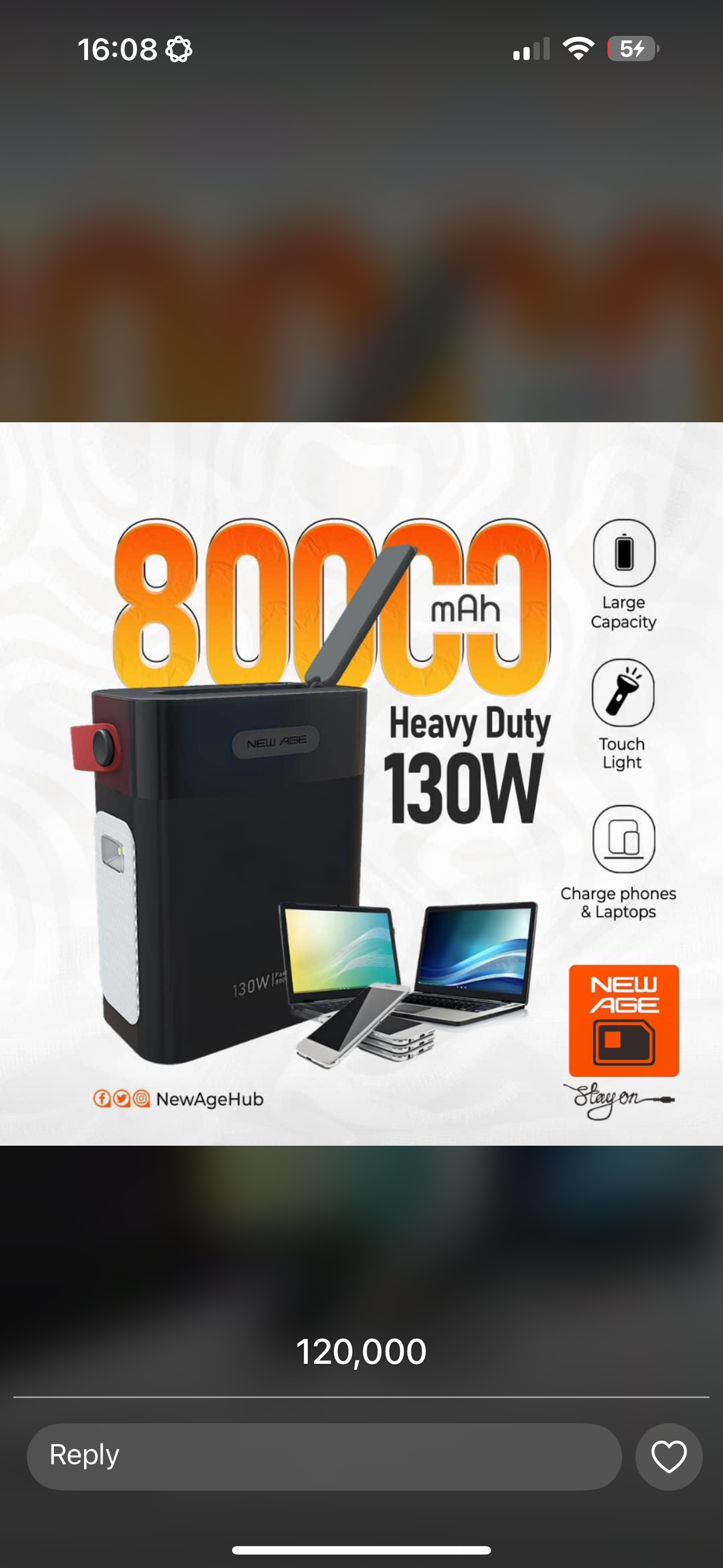 New Age 80000mAh Heavy Duty Power Bank