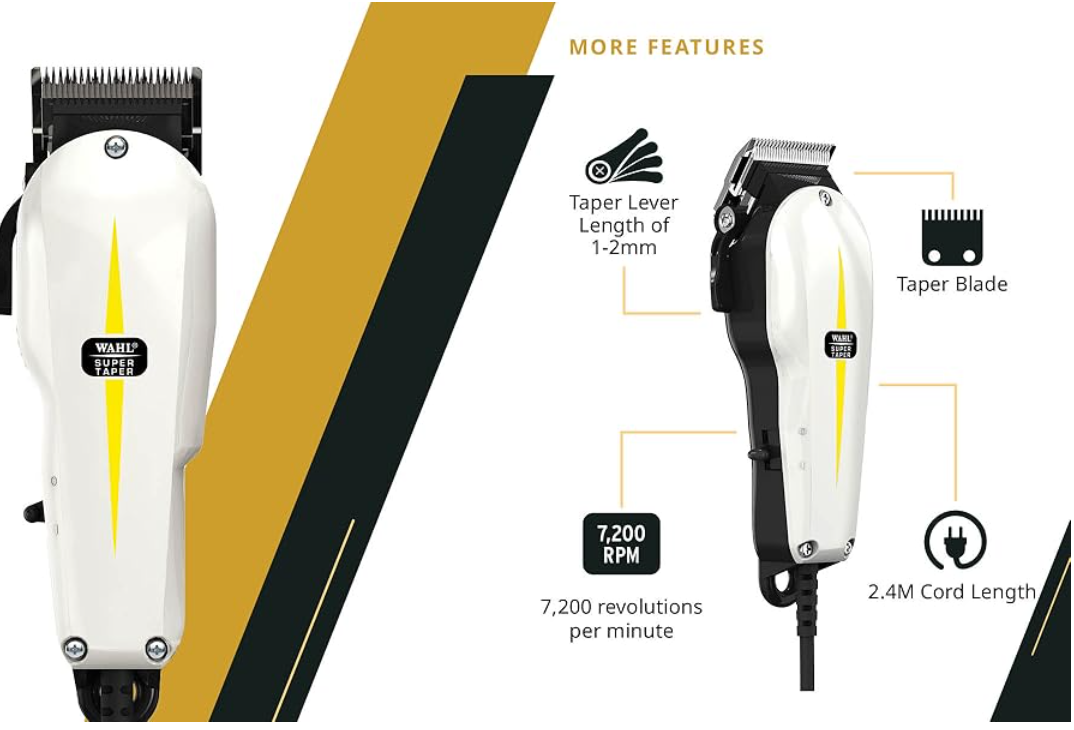 Wahl 08466-424 Corded Super Taper Hair Clipper
